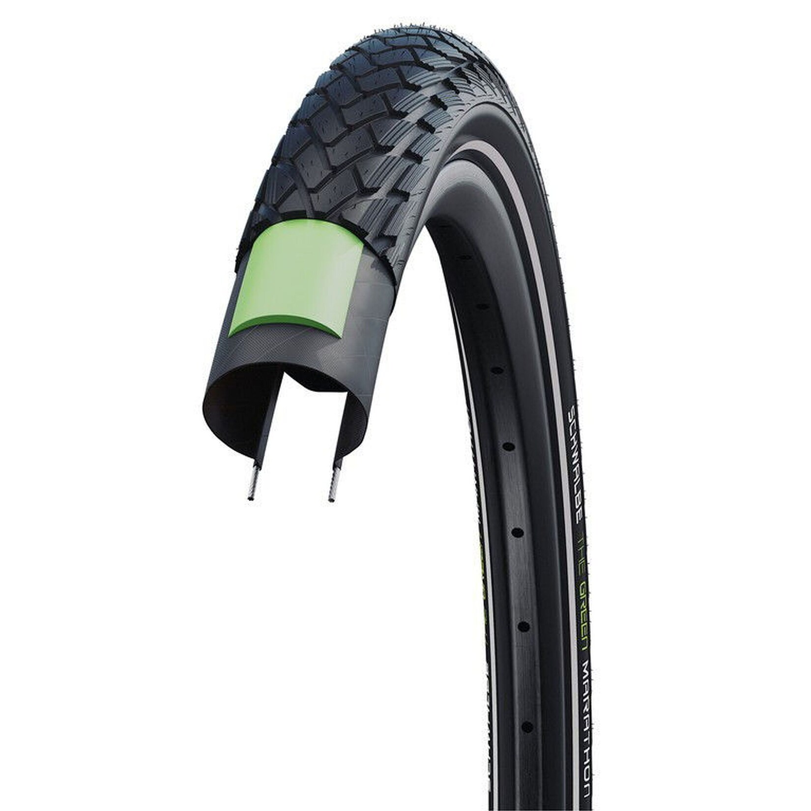 City-Fahrradreifen Green Marathon HS 620, 27x1 1/4" 32-630 - 2er-Set