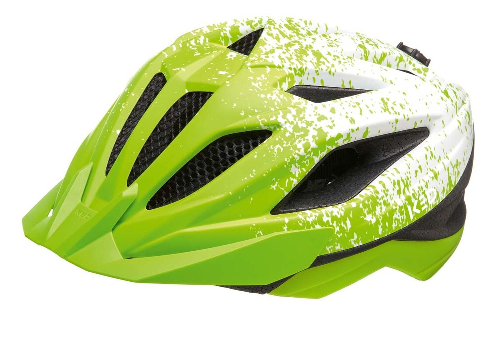 KED Kinderhelm Street Jr. Pro, lime green white matt