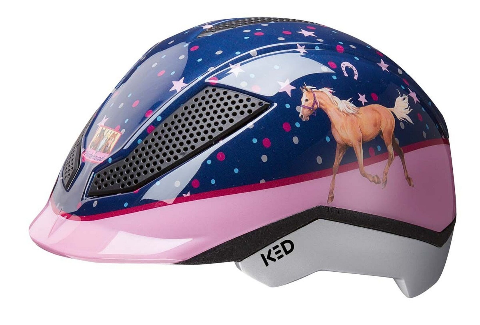KED Kinder Fahrrad/Reithelm  PINA C&R, Pferdefreunde | 04036638093653