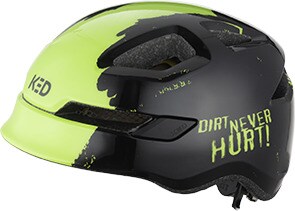 KED Kinder - Fahrradhelm POP II Lite, Dirt Never Hurt Black Green - Bild 1