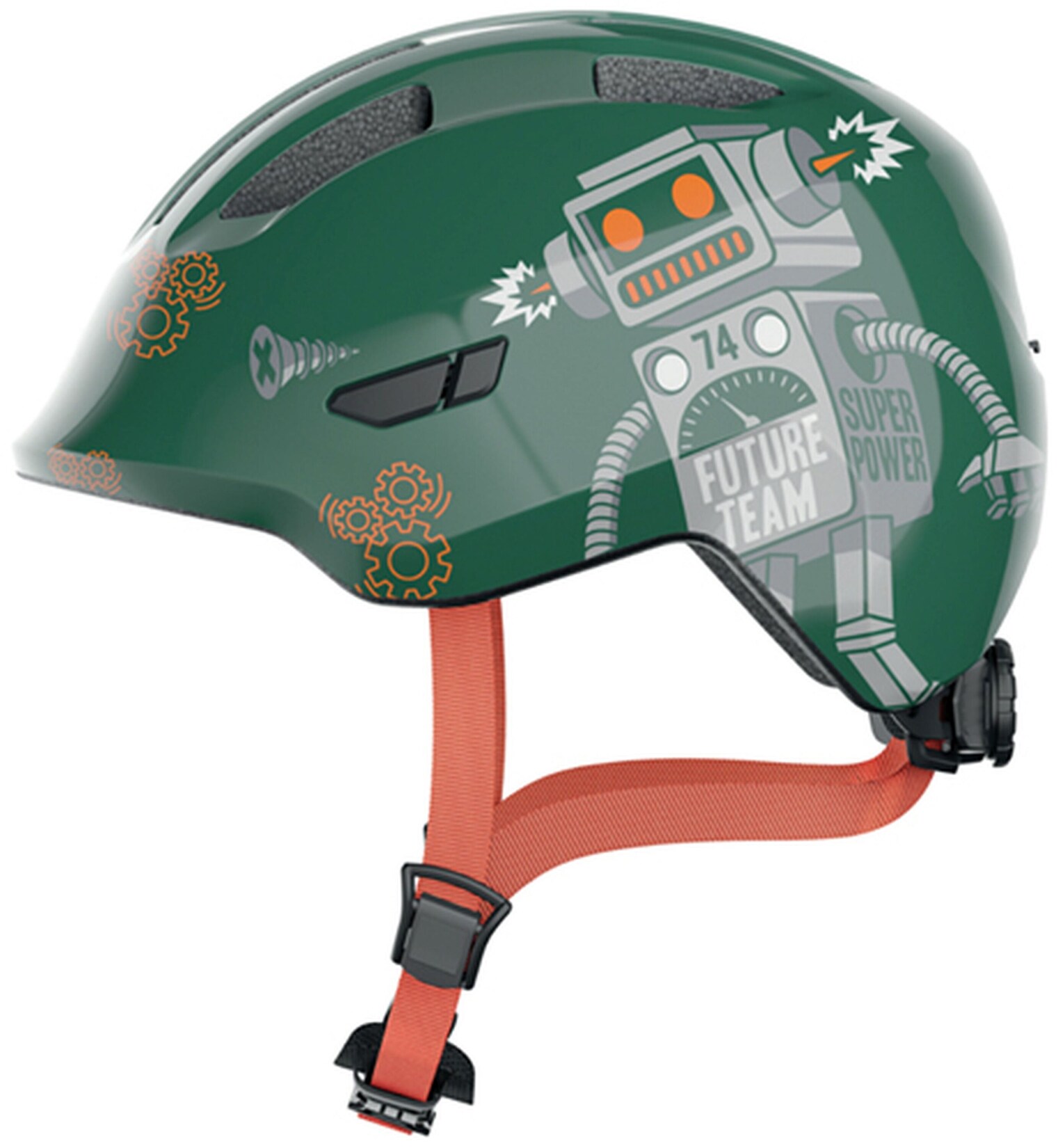 Abus Casco da bici Smiley 3.0 Robo | 50 - 55 cm | Verde