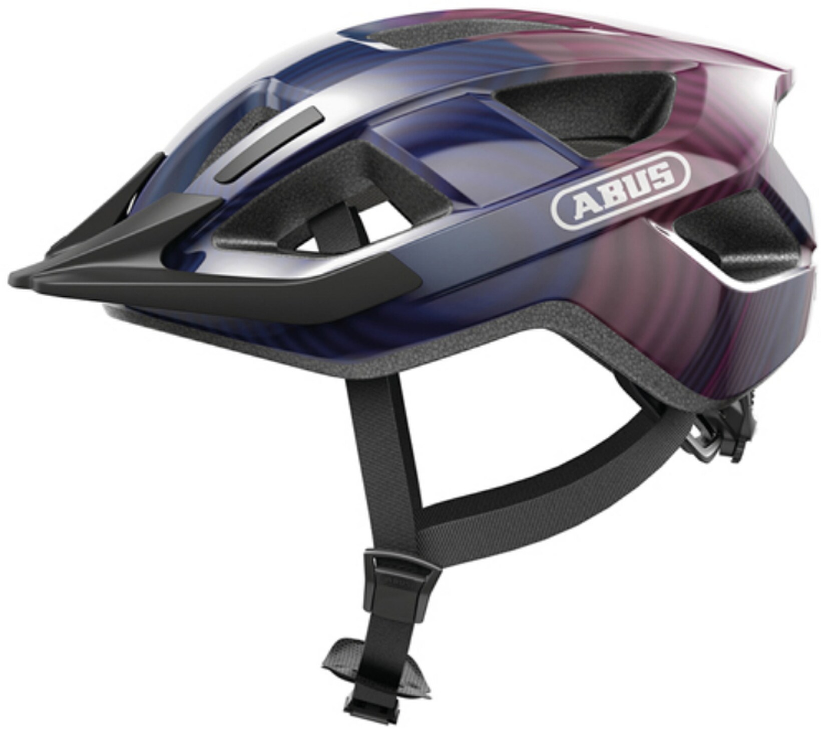 ABUS City-Fahrradhelm Aduro 3.0 LED, purple waves