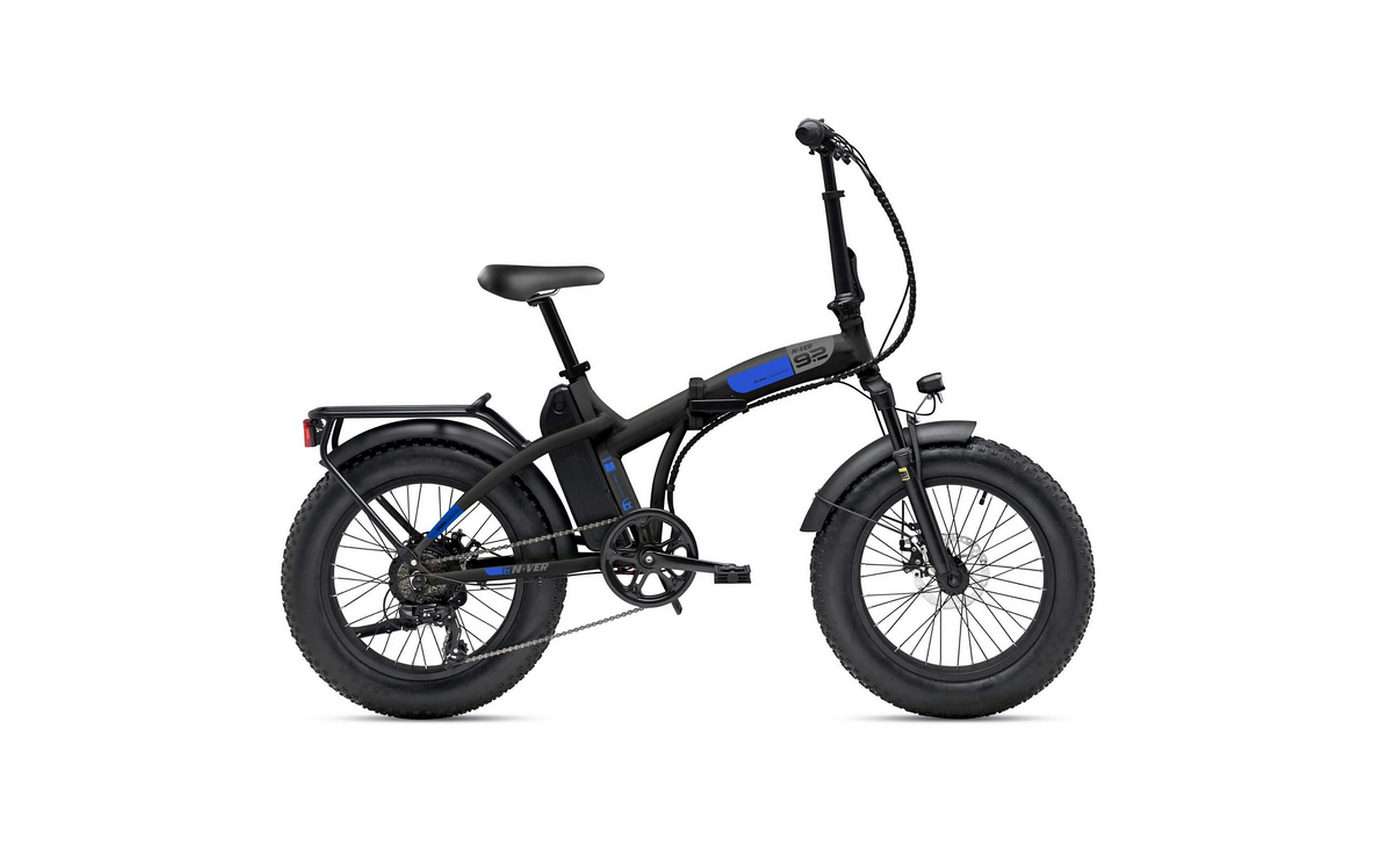 MBM Elektro-Kompaktfahrrad / Faltrad N-VER FOLDING 9.2.  20 Zoll, black-blue - Bild 1