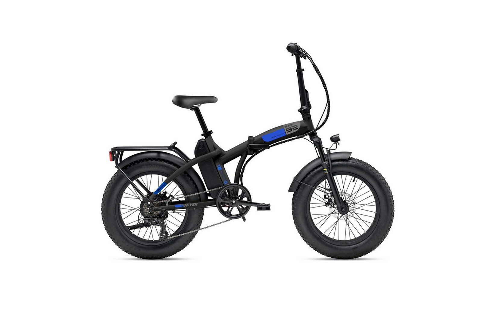 MBM Elektro-Kompaktfahrrad / Faltrad N-VER FOLDING 9.2. 20 Zoll, black-blue
