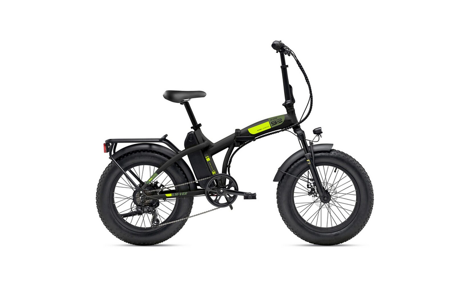 MBM Elektro-Kompaktfahrrad / Faltrad N-VER FOLDING 9.2. 20 Zoll, black-lime