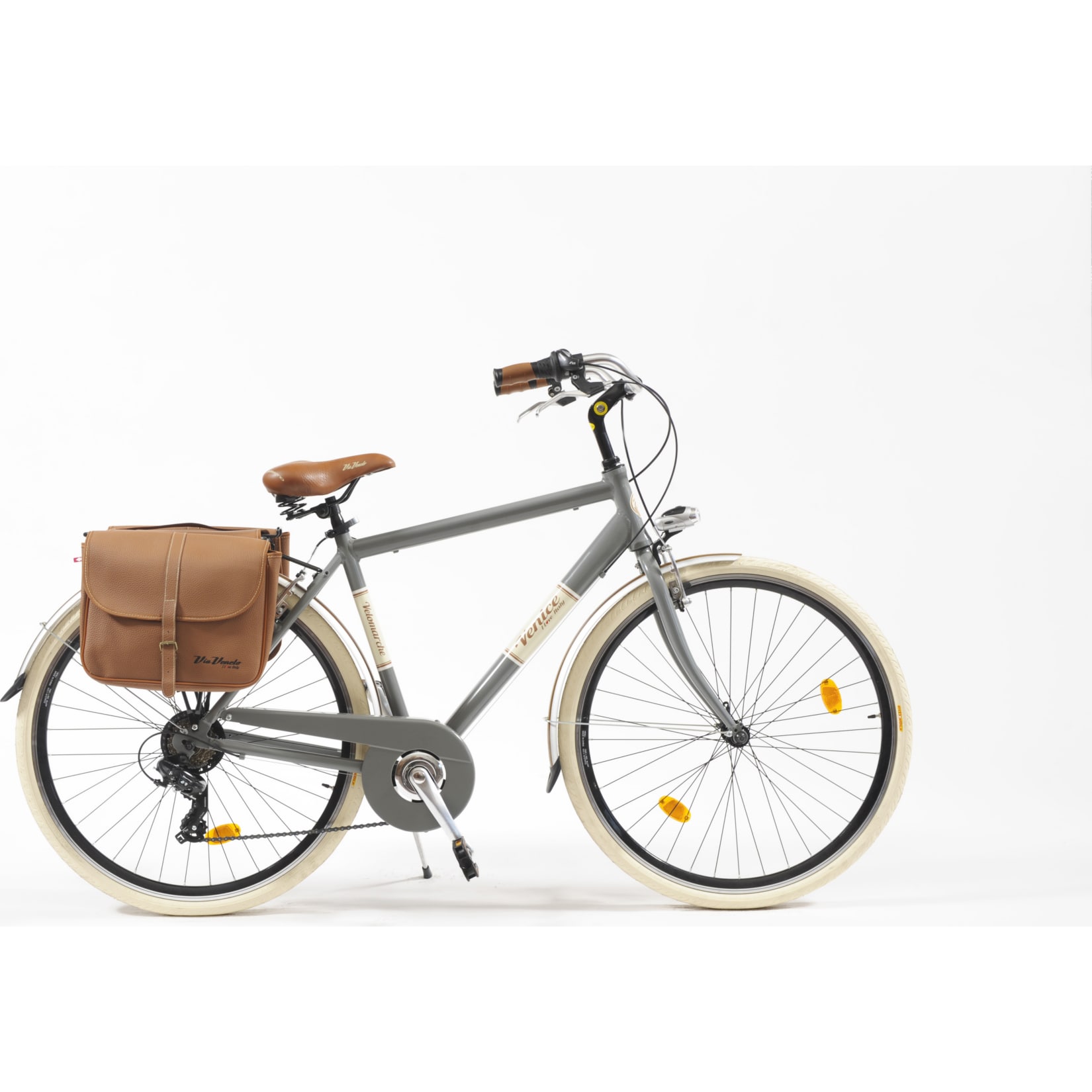 Via Veneto Cityfahrrad 28 Zoll 605 Aluminium Man Grau - Bild 1