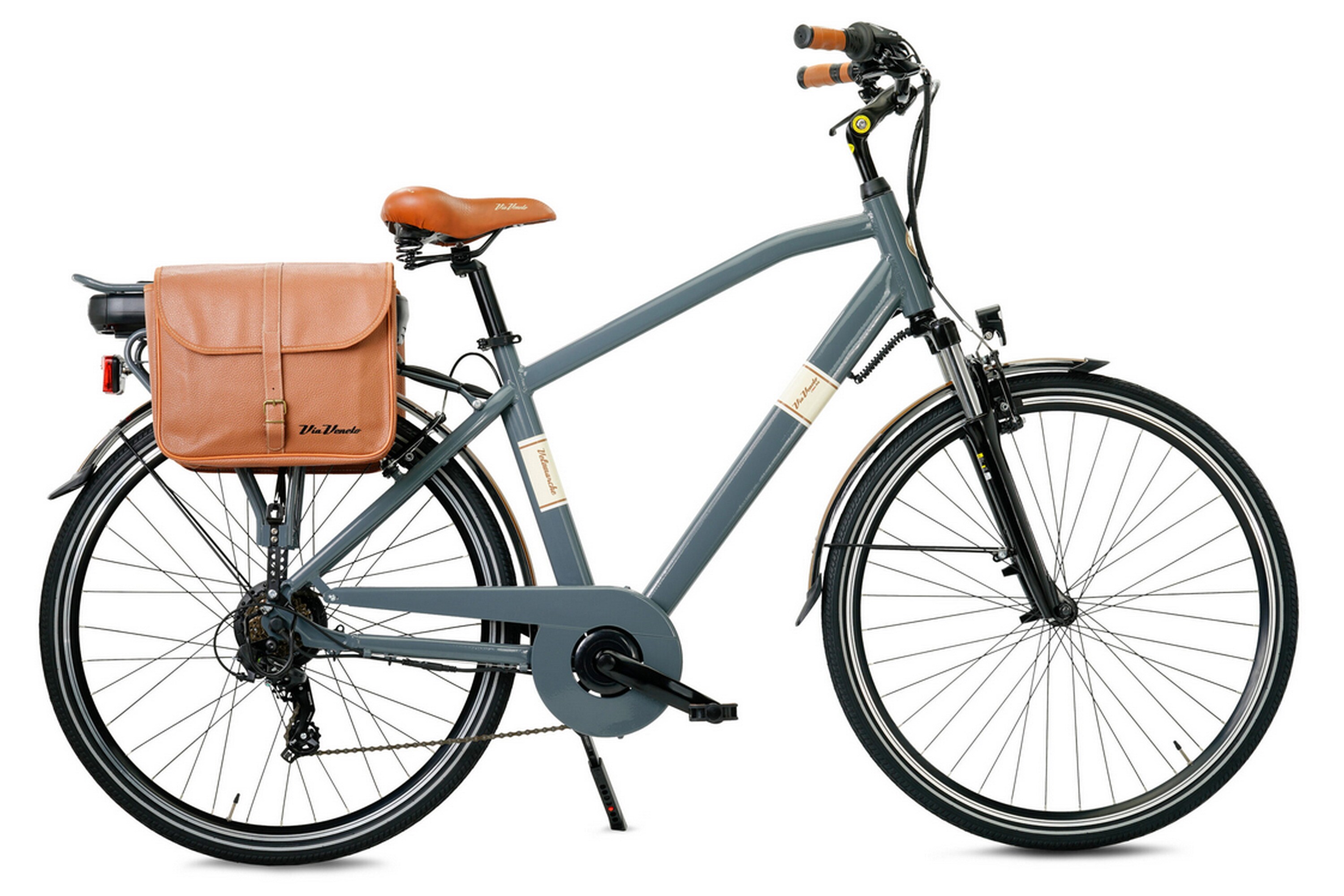 MBM Elektro-Citybike MONOTUBO CLASSIC Man 28 Zoll, grau - Bild 1