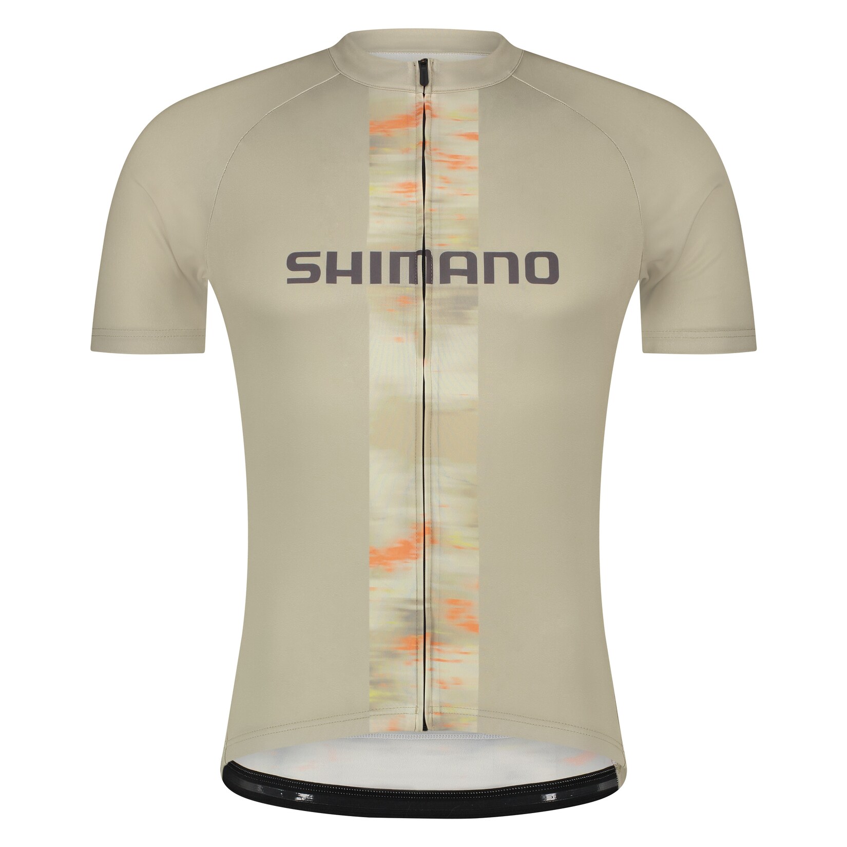 Fahrrad-Kurzarmtrikot LOGO, beige