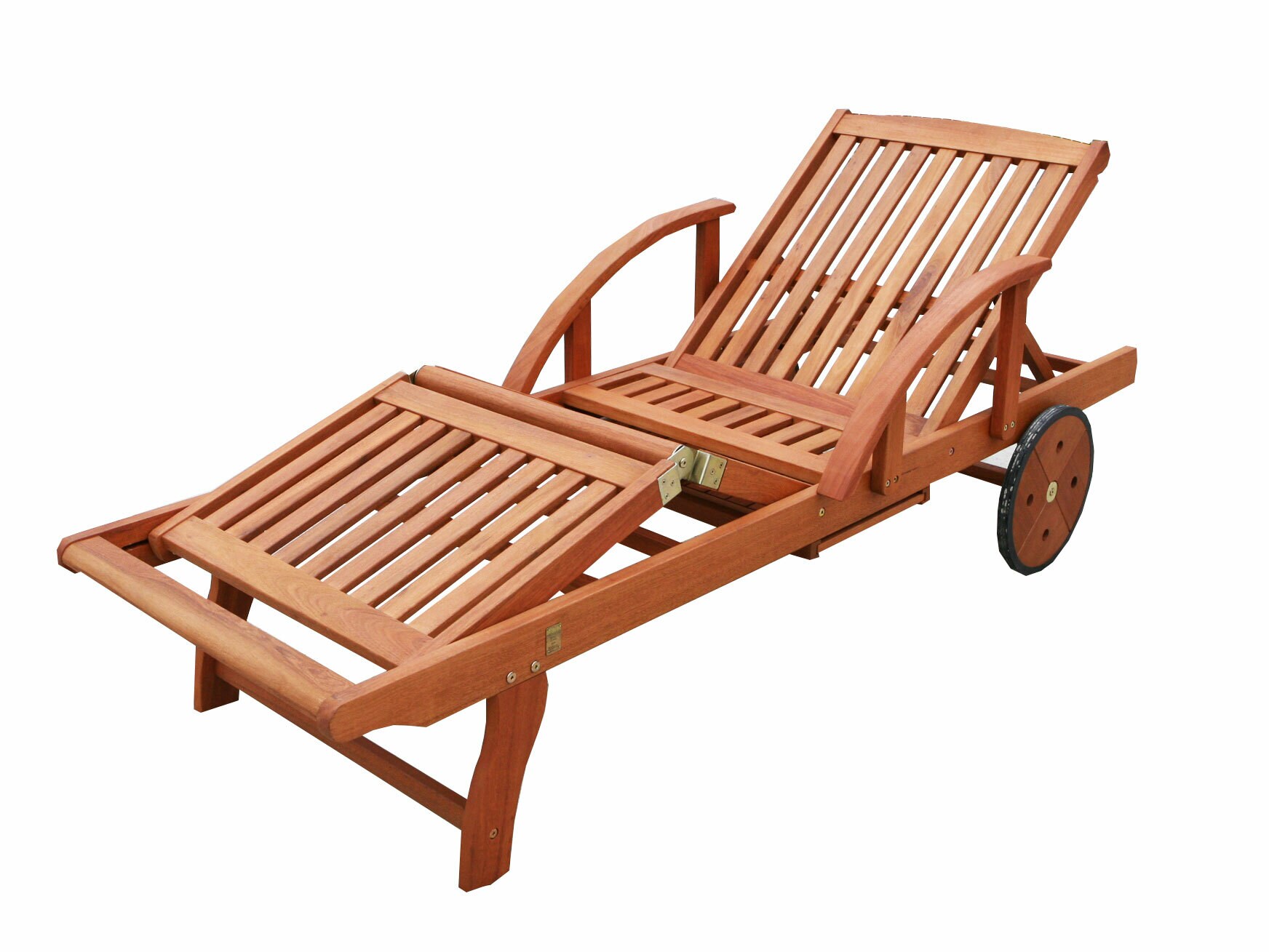 Grasekamp Gartenliege Santos 200 x 60 cm Natur  Liegestuhl Sonnenliege Relaxliege - Bild 1