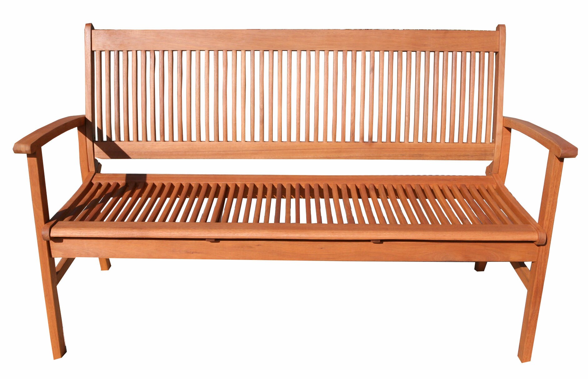 Grasekamp Gartenbank Rio 150cm 3 sitzig Natur Bank  Holzbank Parkbank Eukalyptus - Bild 1