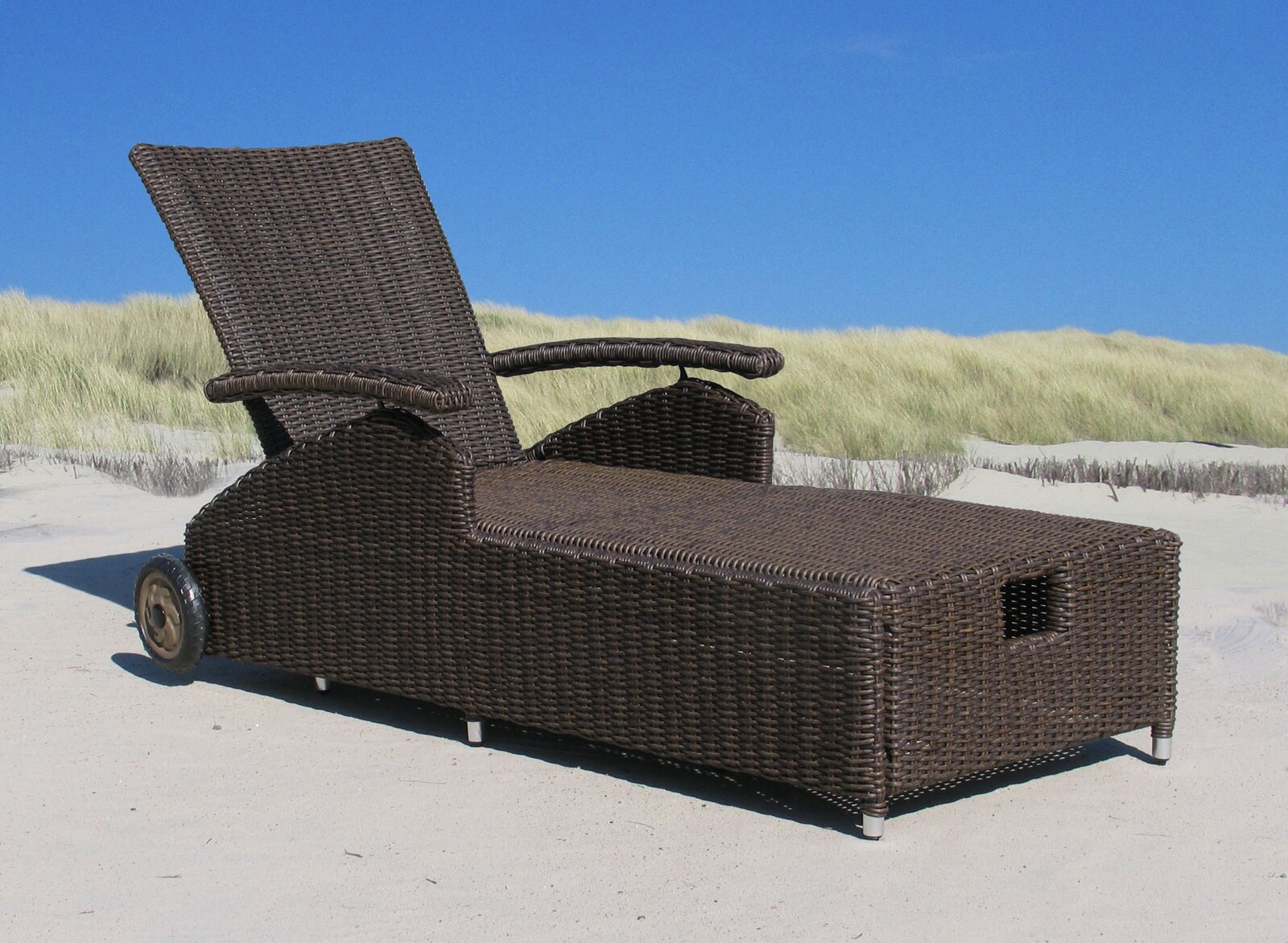 Famous Home Gartenliege Liegestuhl Sonnenliege  Relaxliege Lanzarote Premium Ibiza -  Braun - Bild 1