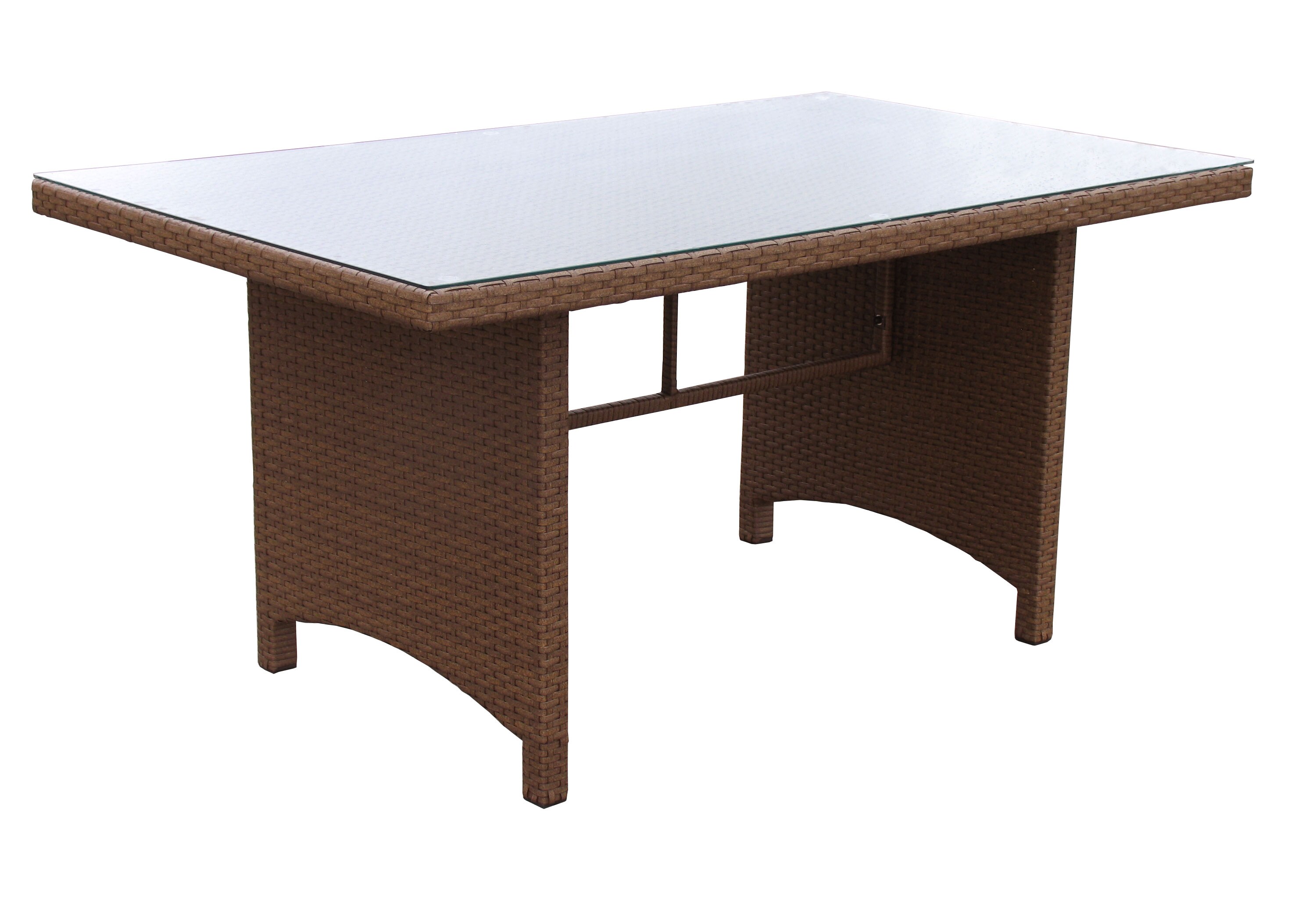 Famous Home Polyrattan Tisch Coffee 150x90cm Glas  Esstisch Gartentisch - Bild 1