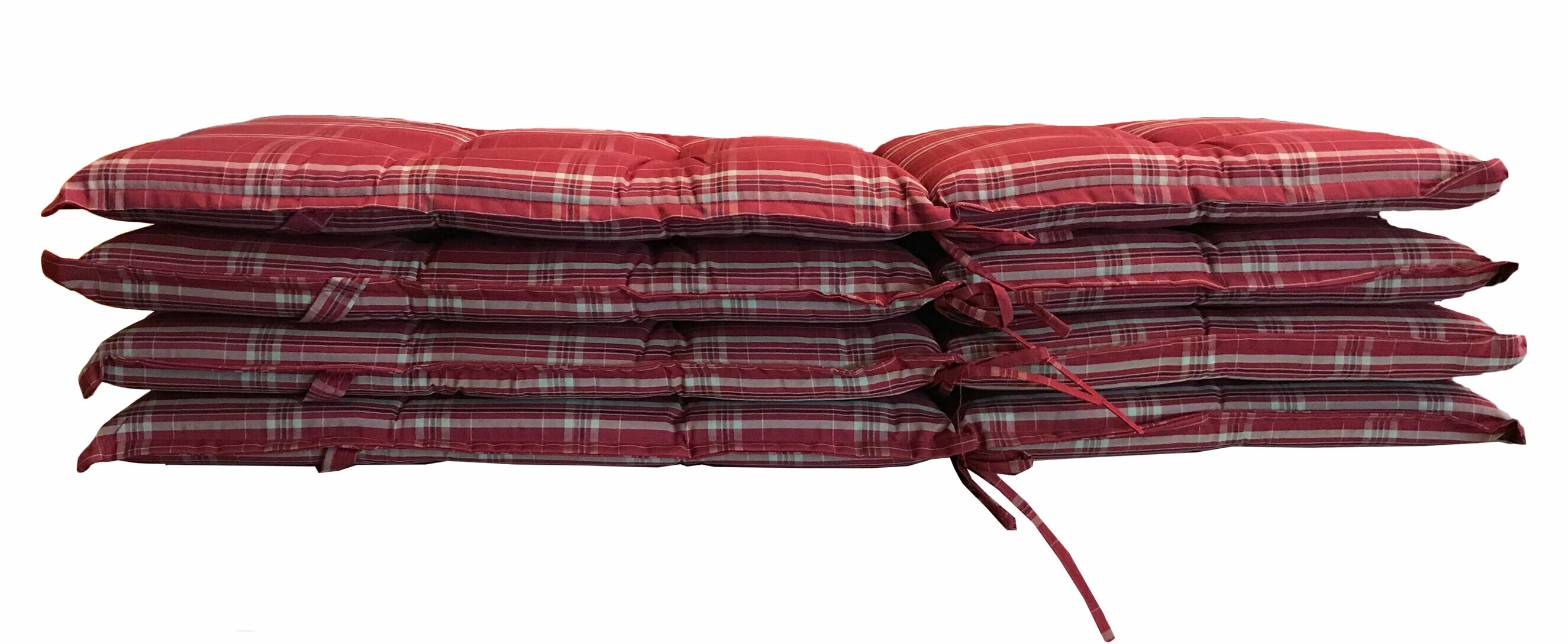 Grasekamp 4 St&uuml;ck Auflagen Rubin Kissen Polster  Klapp-Sessel Stuhl Garten - Bild 1