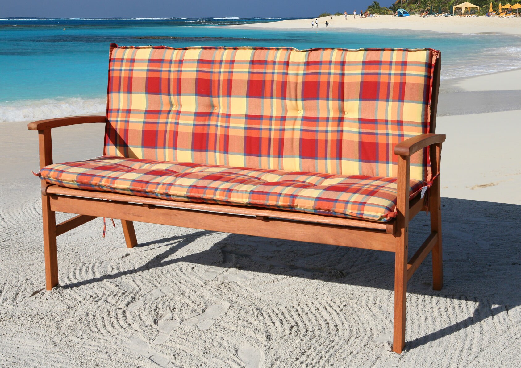 Grasekamp Auflage Sommerfrisch f&uuml;r Gartenbank  150cm Rio Grande Bank Gartenm&ouml;bel - Bild 1