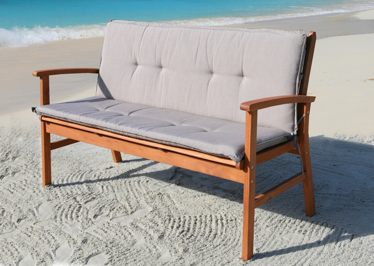 Grasekamp Auflage Sand f&uuml;r Gartenbank 150cm  Rio Grande Bank Gartenm&ouml;bel - Bild 1