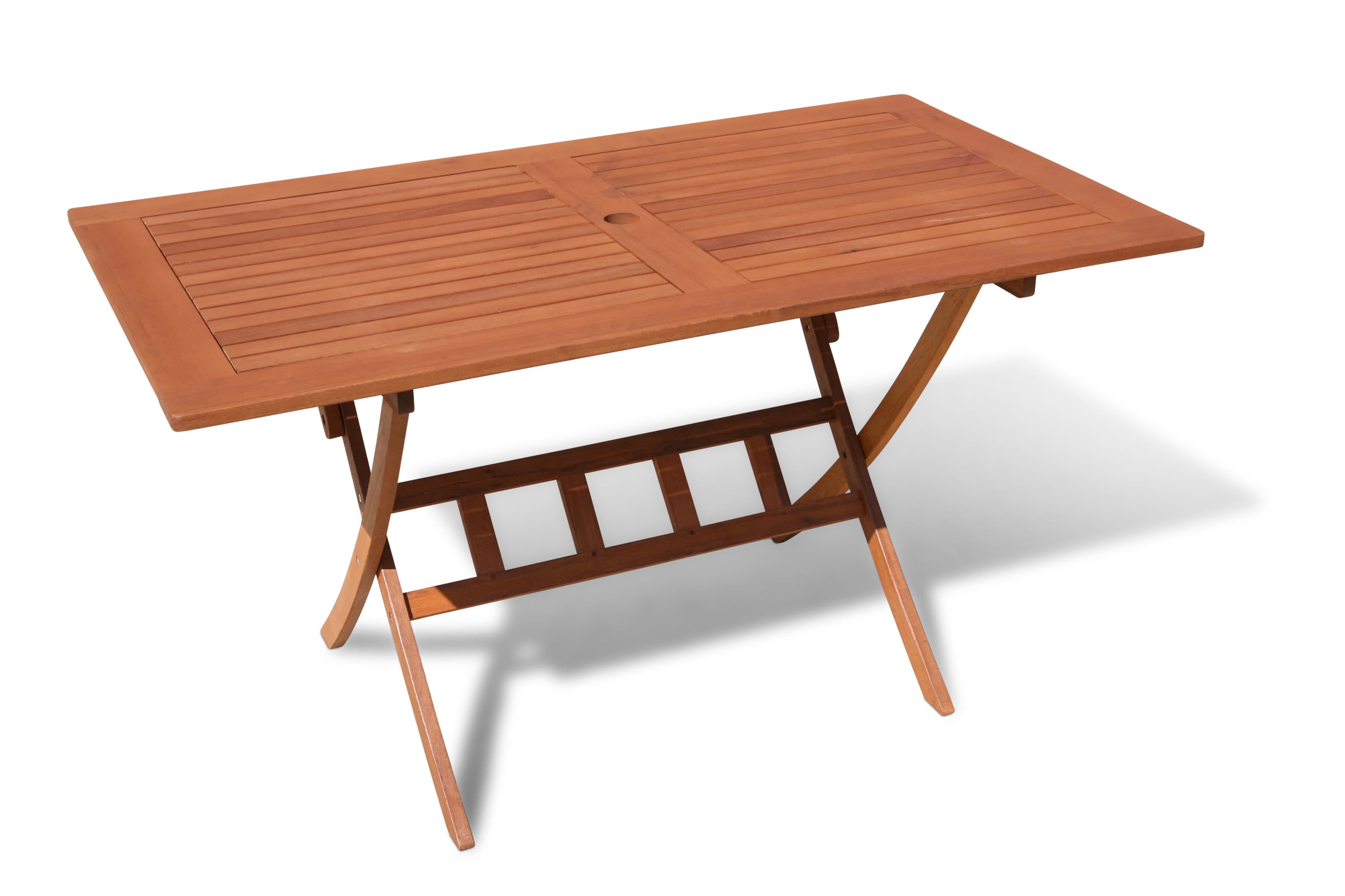 Grasekamp Klapptisch Cuba 140 x 80 cm Natur  Akazienholz Gartentisch Esstisch - Bild 1