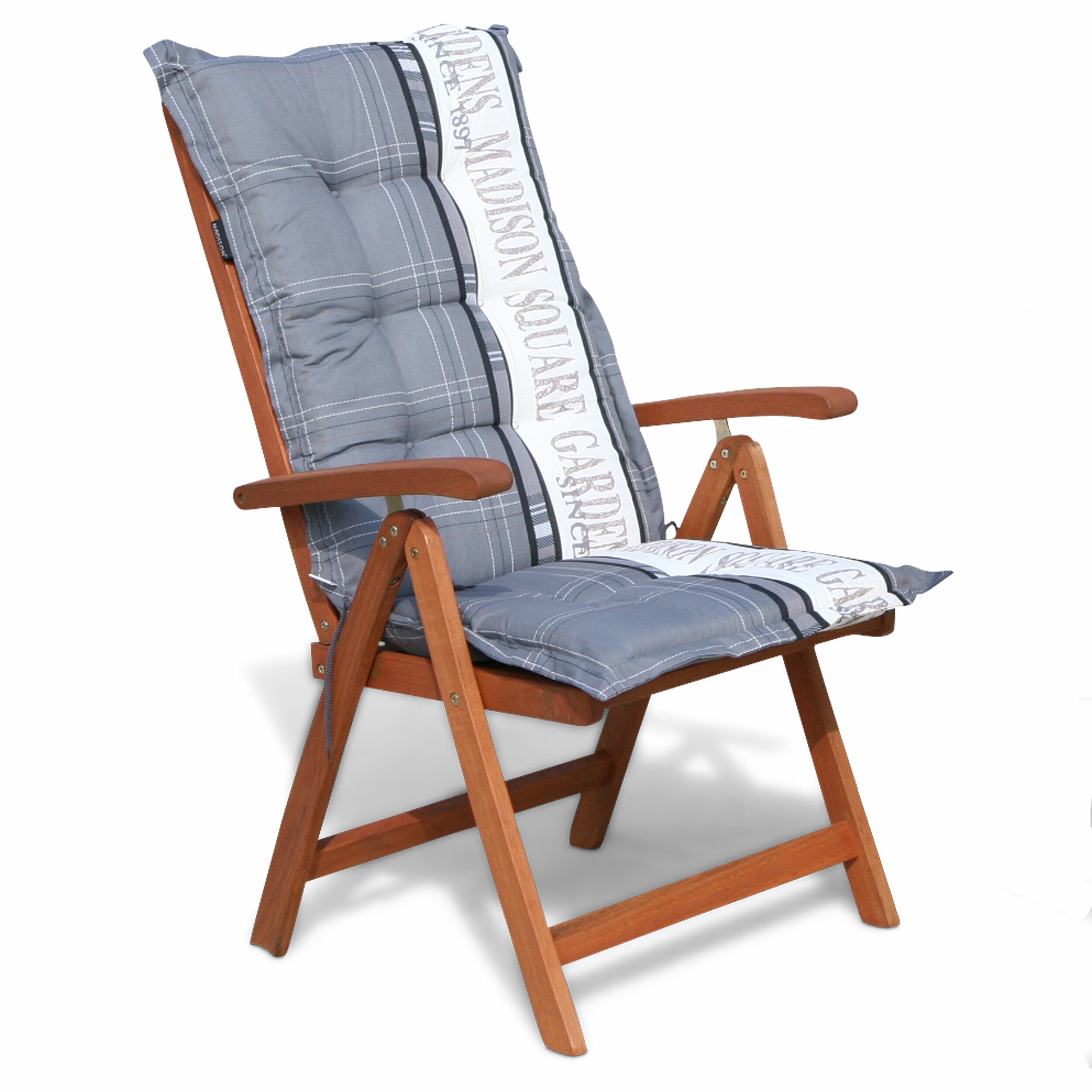 Grasekamp Klappsessel Cuba mit Kissen Garden Grey  Relaxsessel Sessel Gartenm&ouml;bel - Bild 1