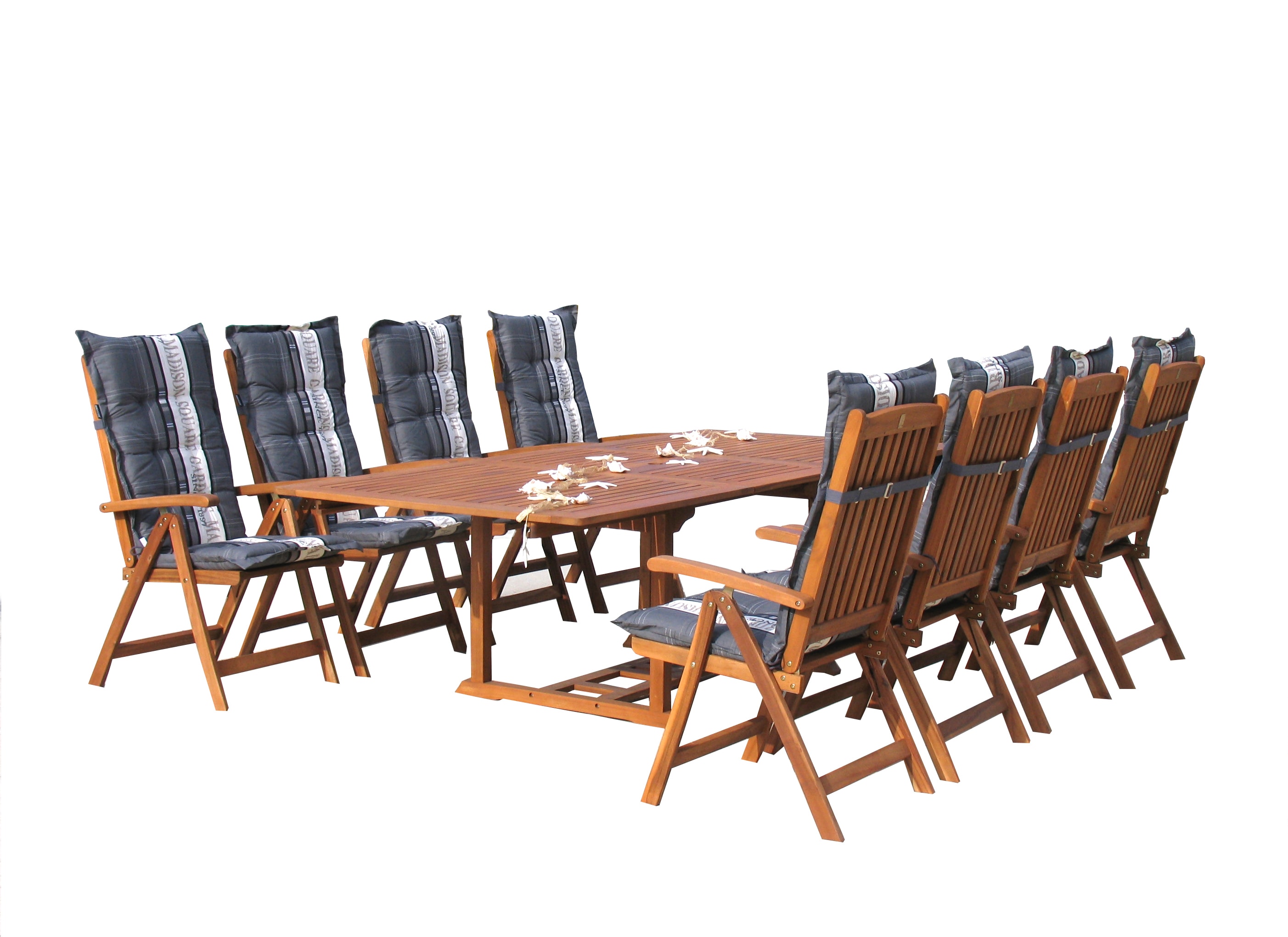 Grasekamp Garten M&ouml;belgruppe Cuba 17tlg Premium  Grey mit ausziehbaren Tisch - Bild 1