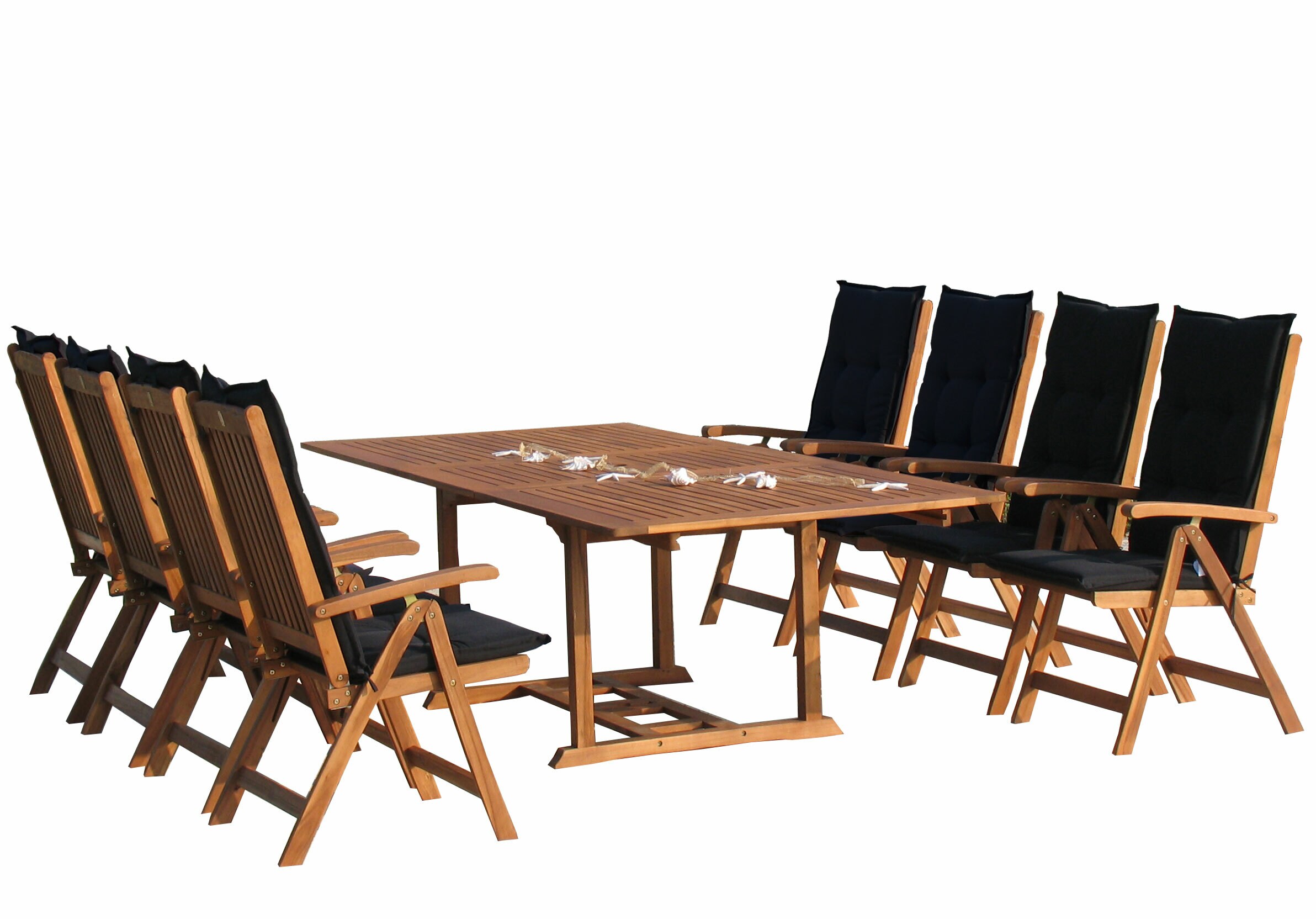 Grasekamp Garten M&ouml;belgruppe Cuba 17tlg Premium  Anthrazit mit ausziehbaren Tisch auf 240  cm - Bild 1