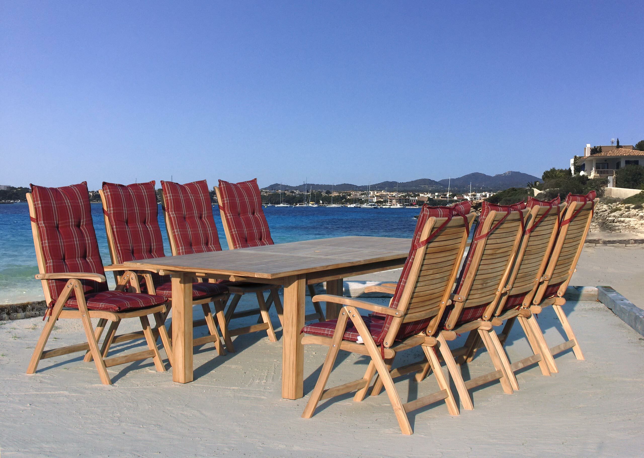 Grasekamp 17tlg Teak Sitzgruppe Sitzgarnitur  Essgruppe Gartengarnitur Gartenm&ouml;bel  Gartenset Rubin - Bild 1