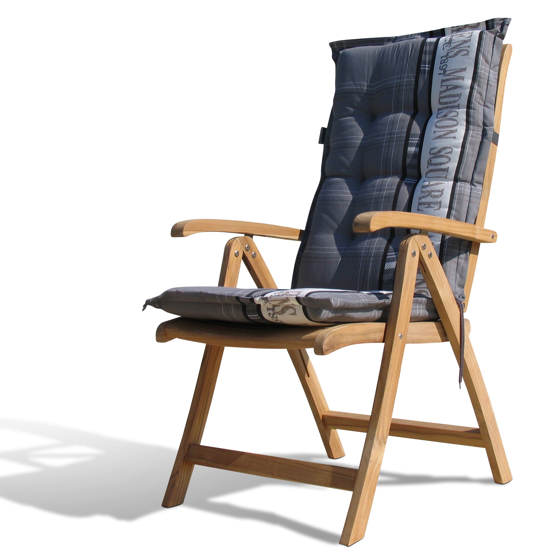 Grasekamp Teak Sessel mit Kissen Garden Grey  Gartenst&uuml;hle Klappstuhl Teak Holz  Gartenm&ouml;bel - Bild 1