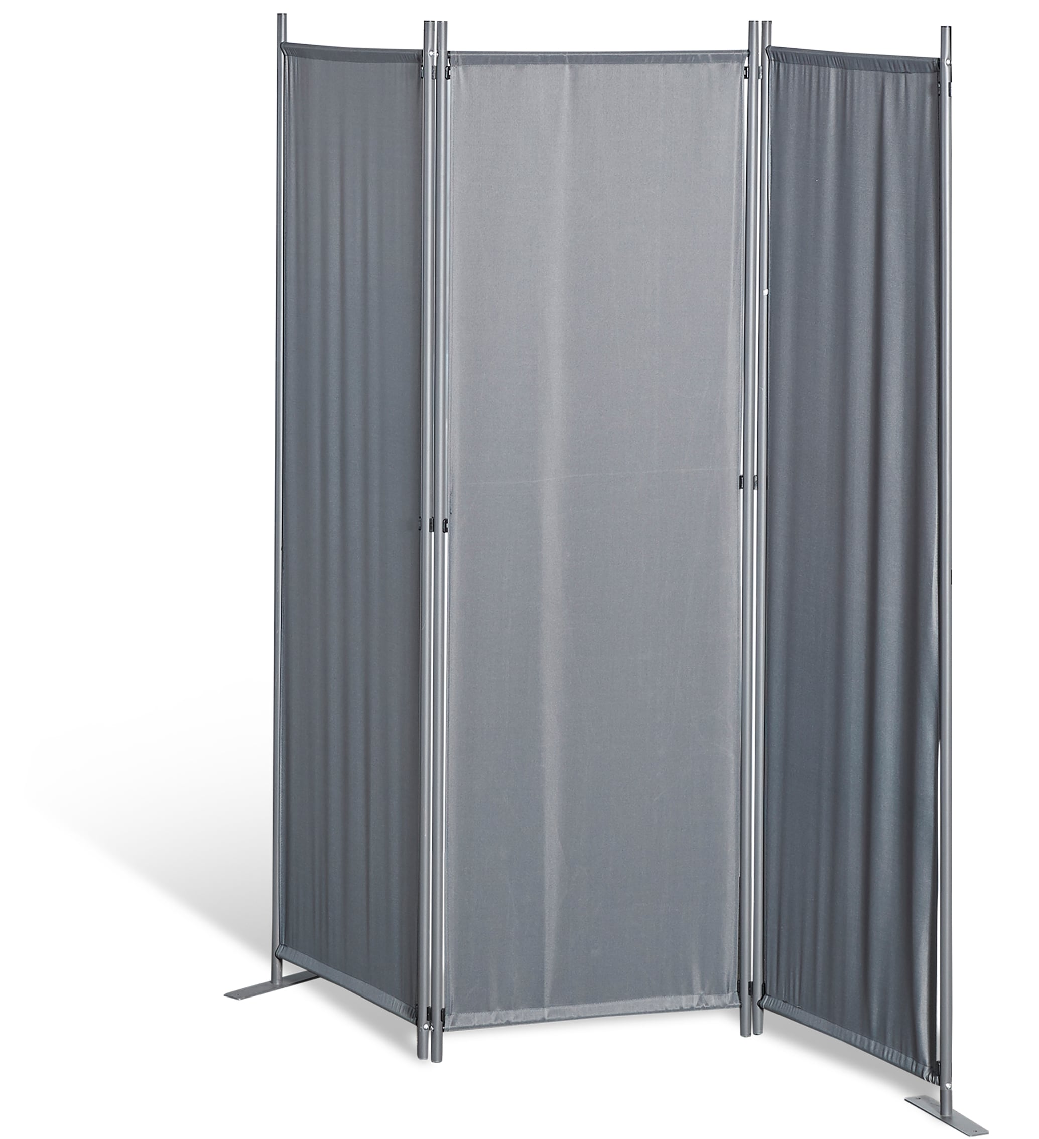 Grasekamp Stellwand 165x170 cm dreiteilig - grau -  Paravent Raumteiler Trennwand  Sichtschutz - Bild 1
