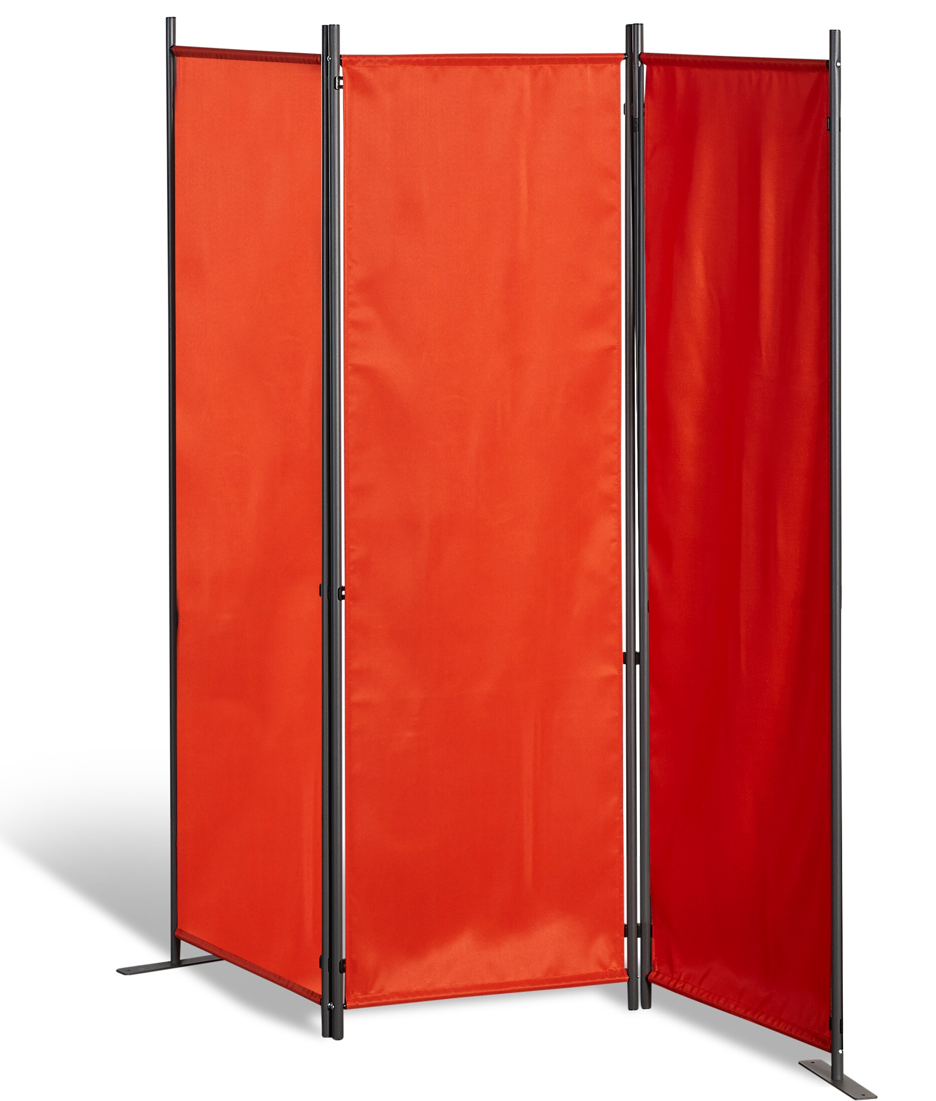 Grasekamp Stellwand 165x170 cm dreiteilig - terra  - Paravent Raumteiler Trennwand  Sichtschutz - Bild 1