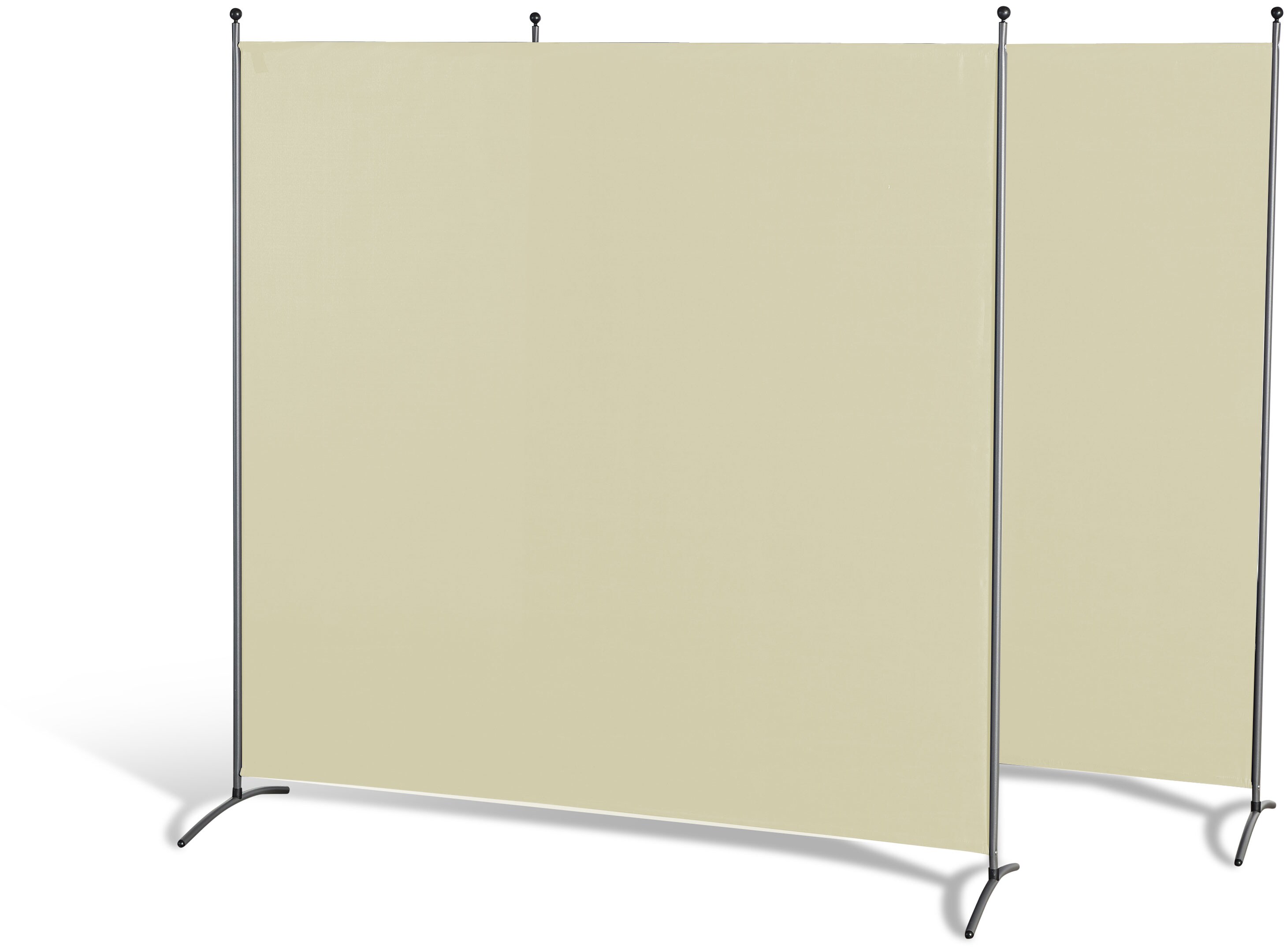 Grasekamp Doppelpack Stellwand 180x180 cm - beige  - Paravent Raumteiler Trennwand  Sichtschutz - Bild 1