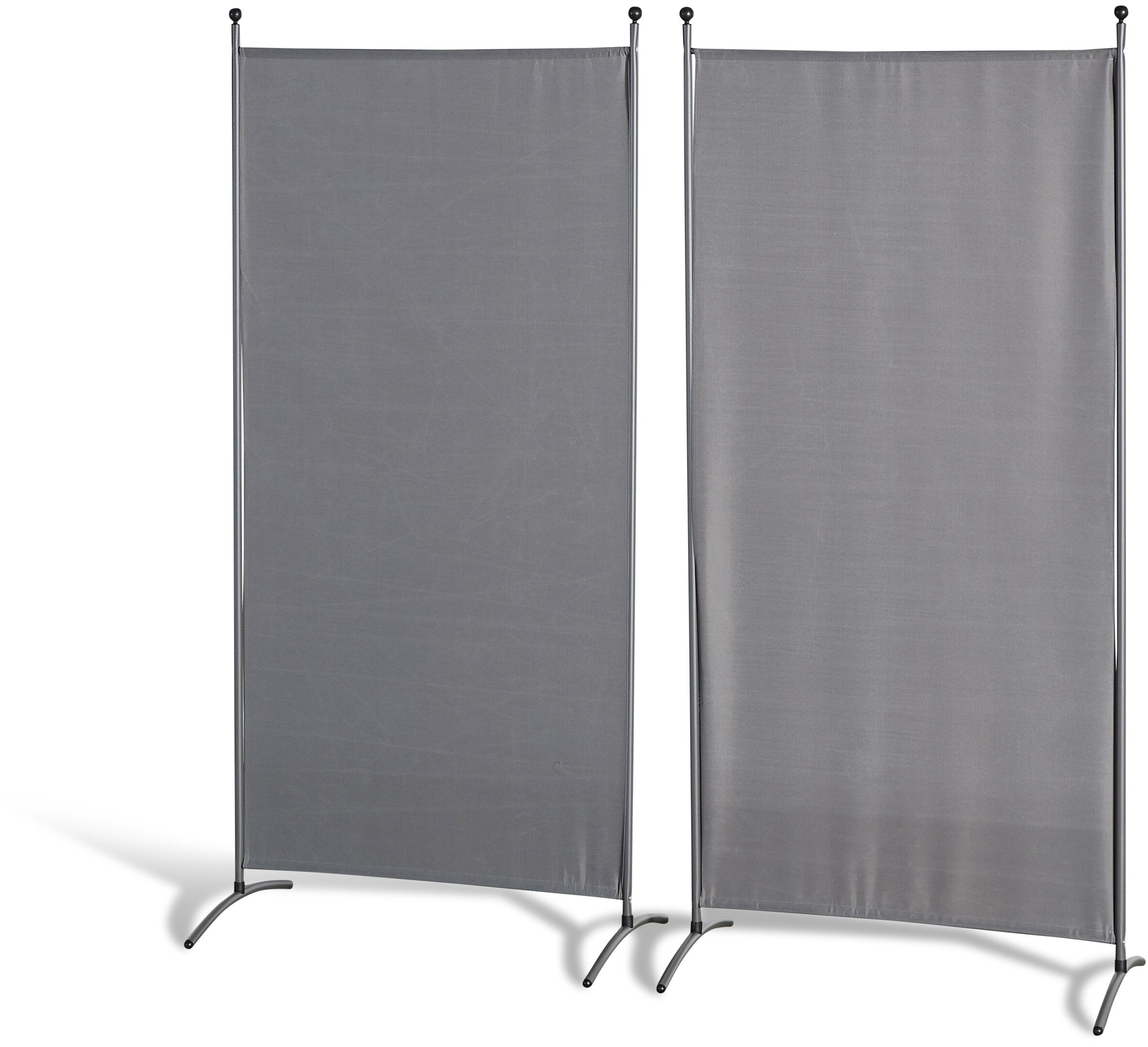 Grasekamp Doppelpack Stellwand 85x180 cm - grau -  Paravent Raumteiler Trennwand  Sichtschutz - Bild 1