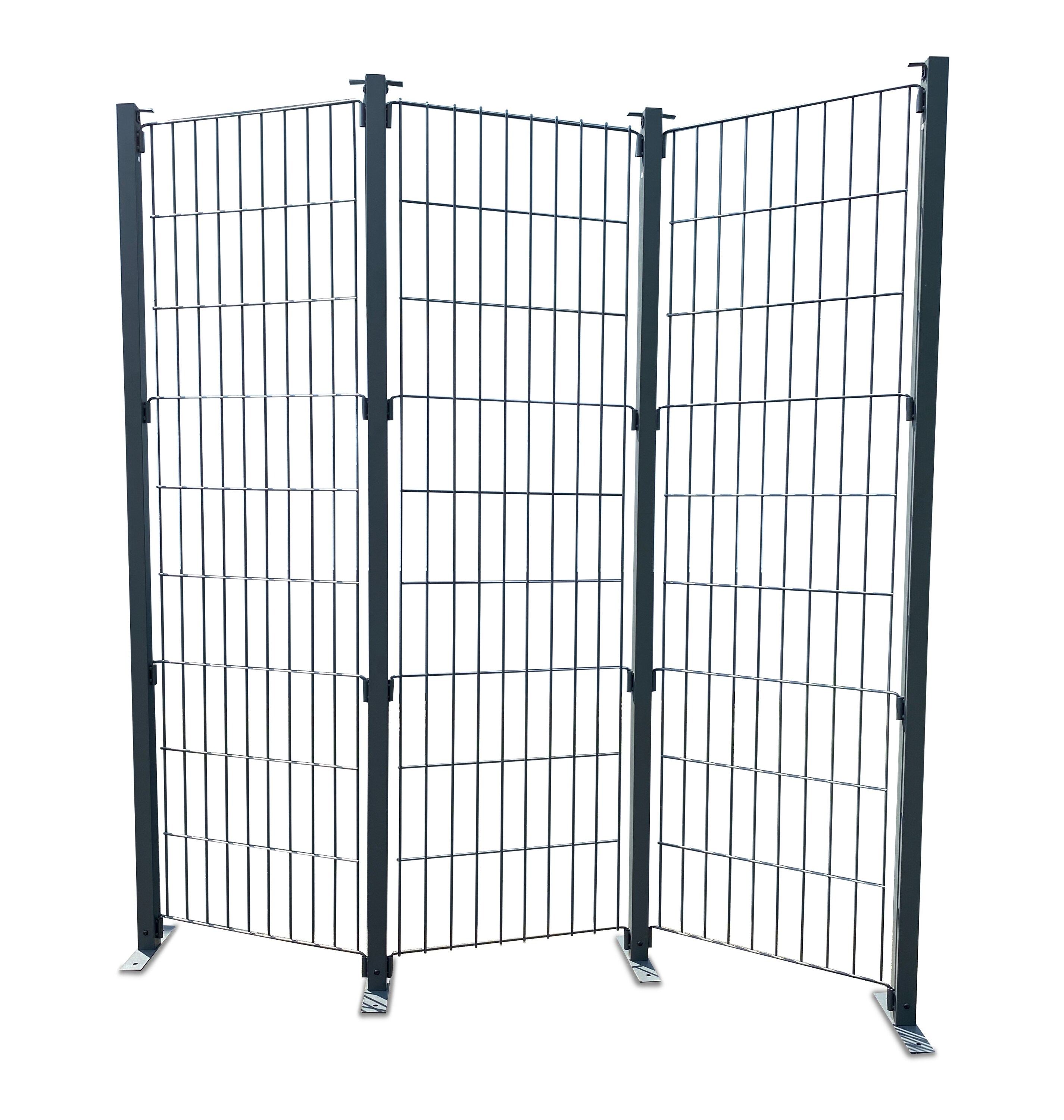 Grasekamp Paravent Eppan 184x190cm 3tlg -  Doppelstabmatte Stellwand Raumteiler  Trennwand - Bild 1