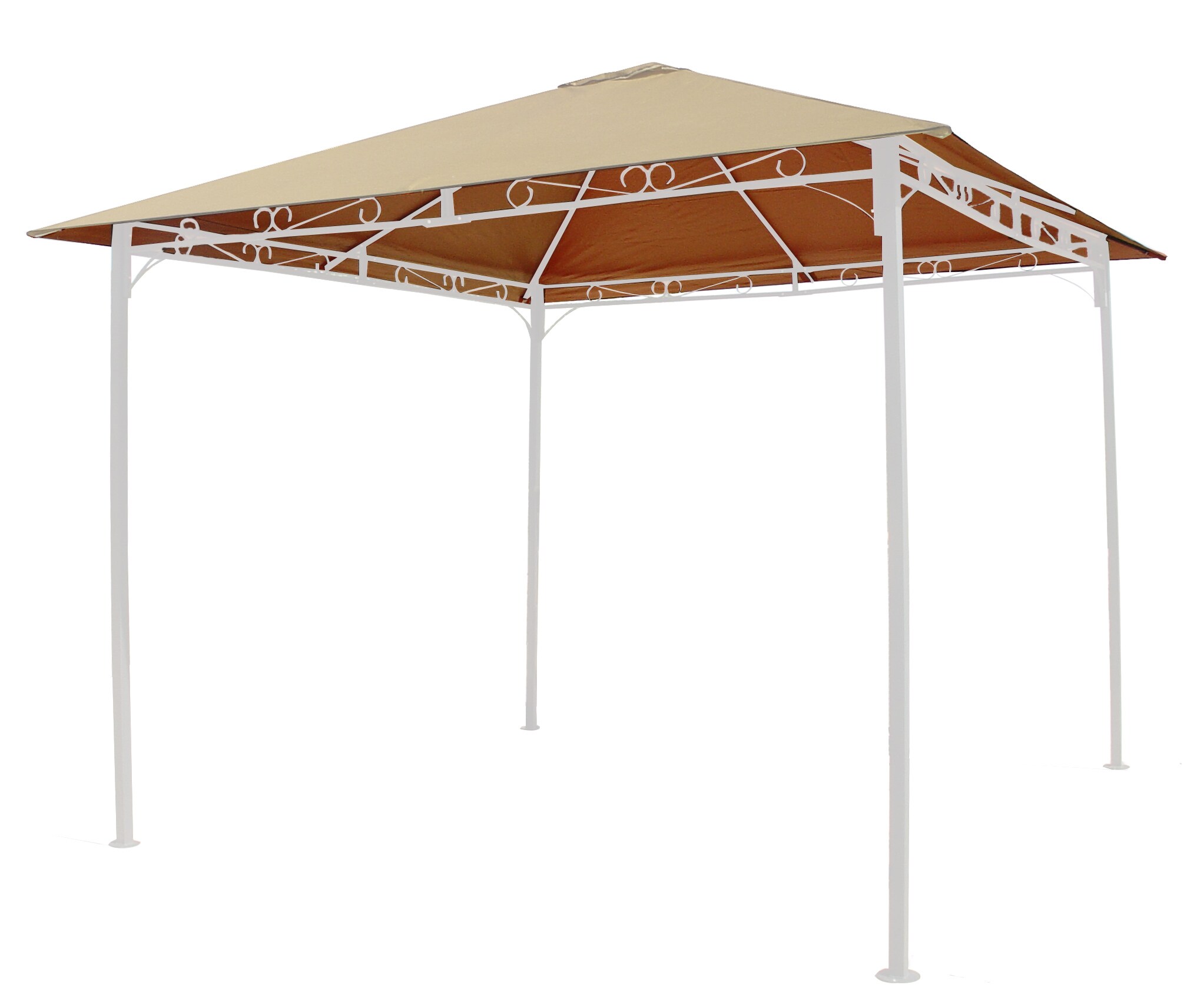 Grasekamp Universal Ersatzdach 293 x 293 cm  Polyester Beige mit UV Schutz,  wasserabweisend - Bild 1