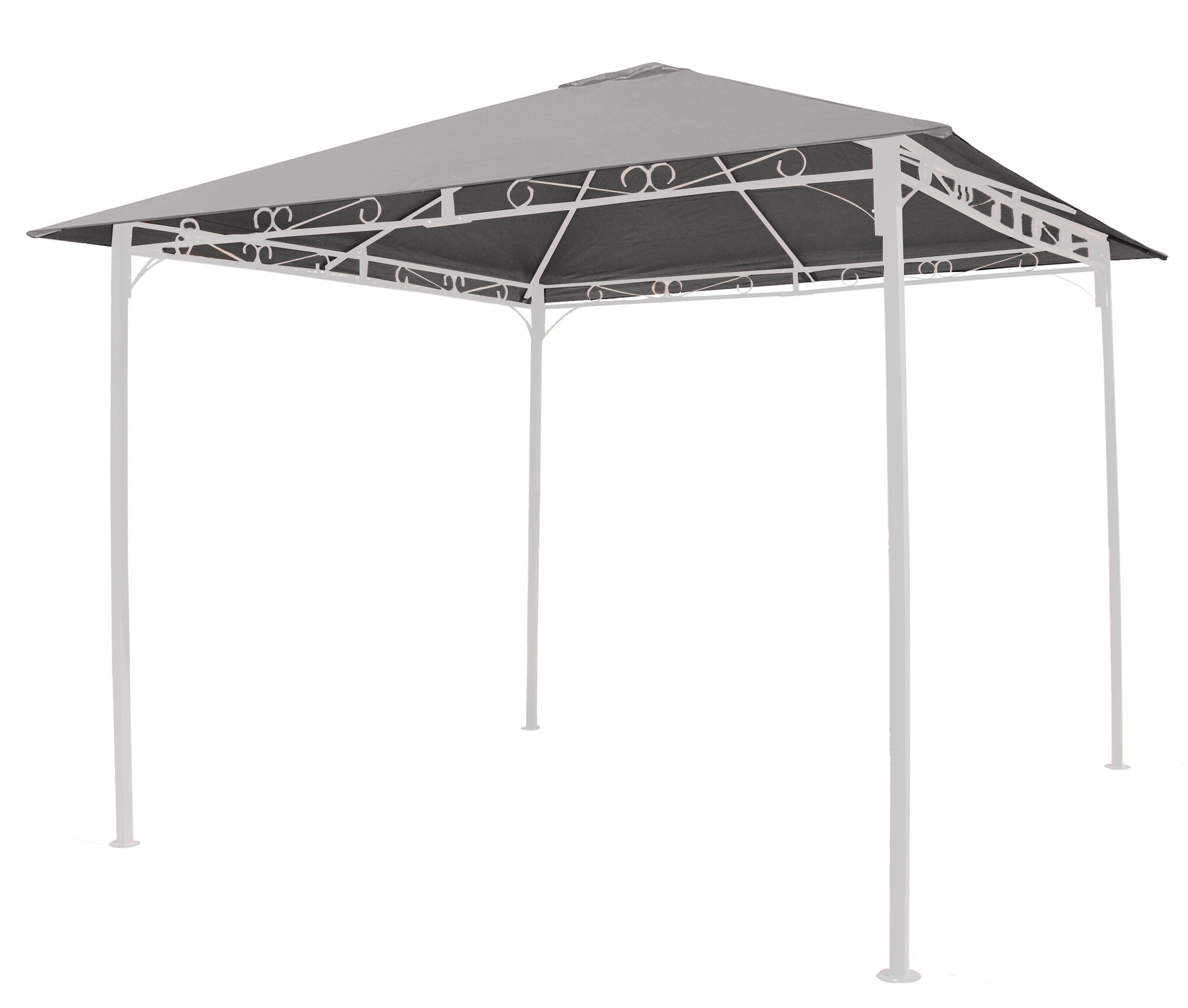 Grasekamp Ersatzdach 3x3m Grau zu Antik  Pavillon Gartenpavillon Partyzelt Bezug  Plane - Bild 1