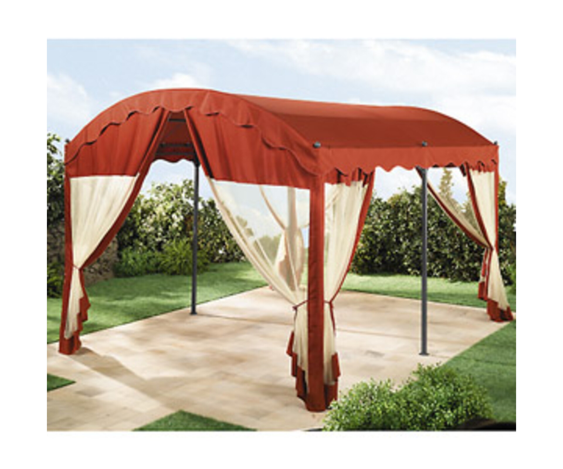 Grasekamp 4 Seitenteile zu Bogenpergola 3x4m  Terrakotta - Bild 1