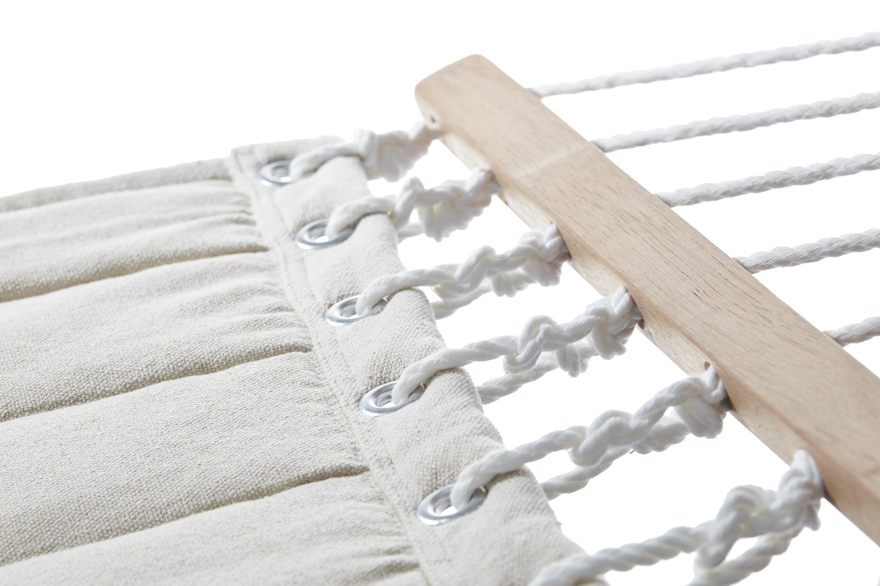 Grasekamp Stabh&auml;ngematte 200 x 140 cm gepolstert  Beige H&auml;ngematte Hammock Mehrpersonen  160 Kg - Bild 1