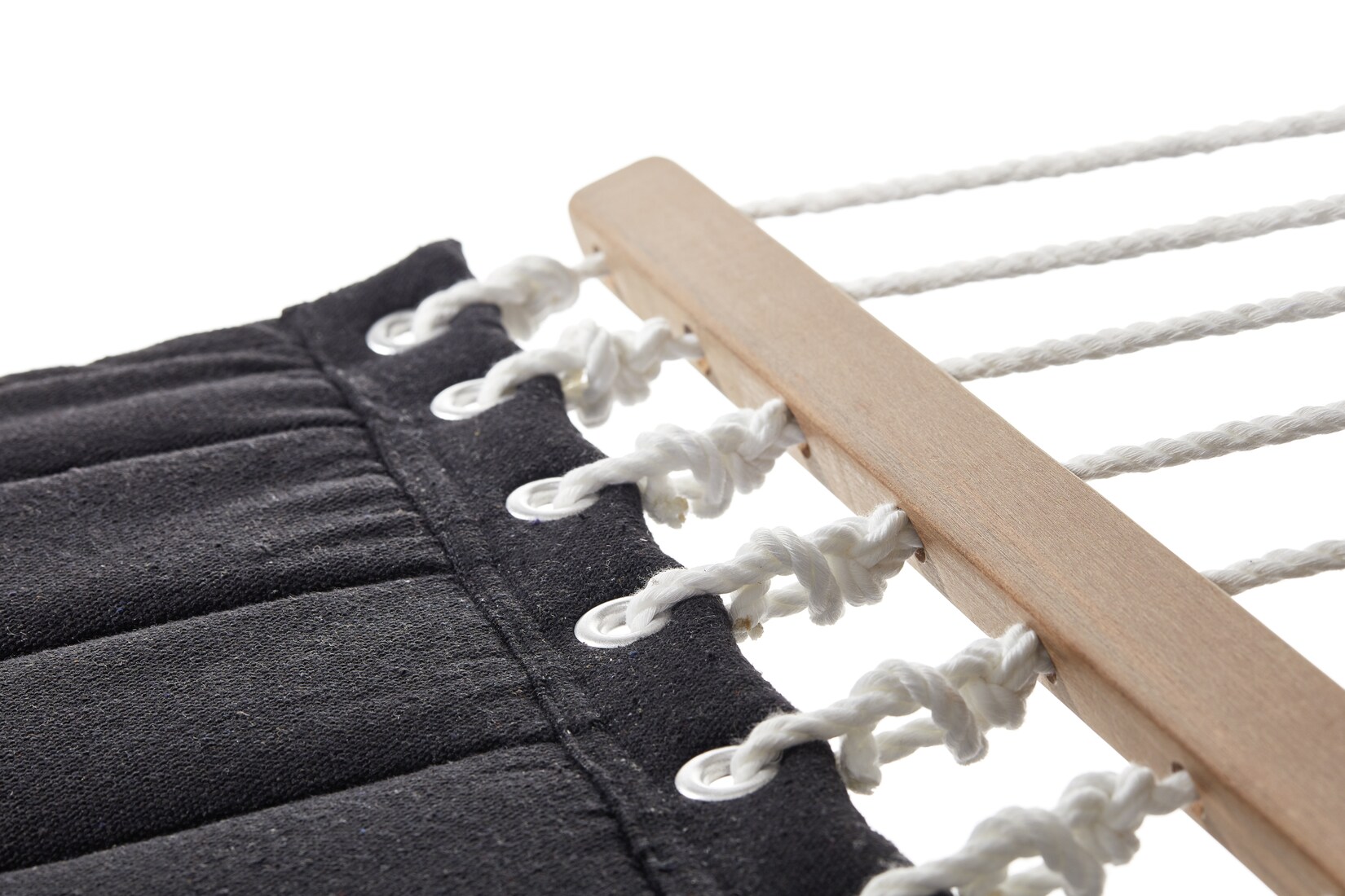 Grasekamp Stabhängematte 200 x 140 cm gepolstert Schwarz Hängematte Hammock Mehrpersonen 160 Kg | 04001827482532