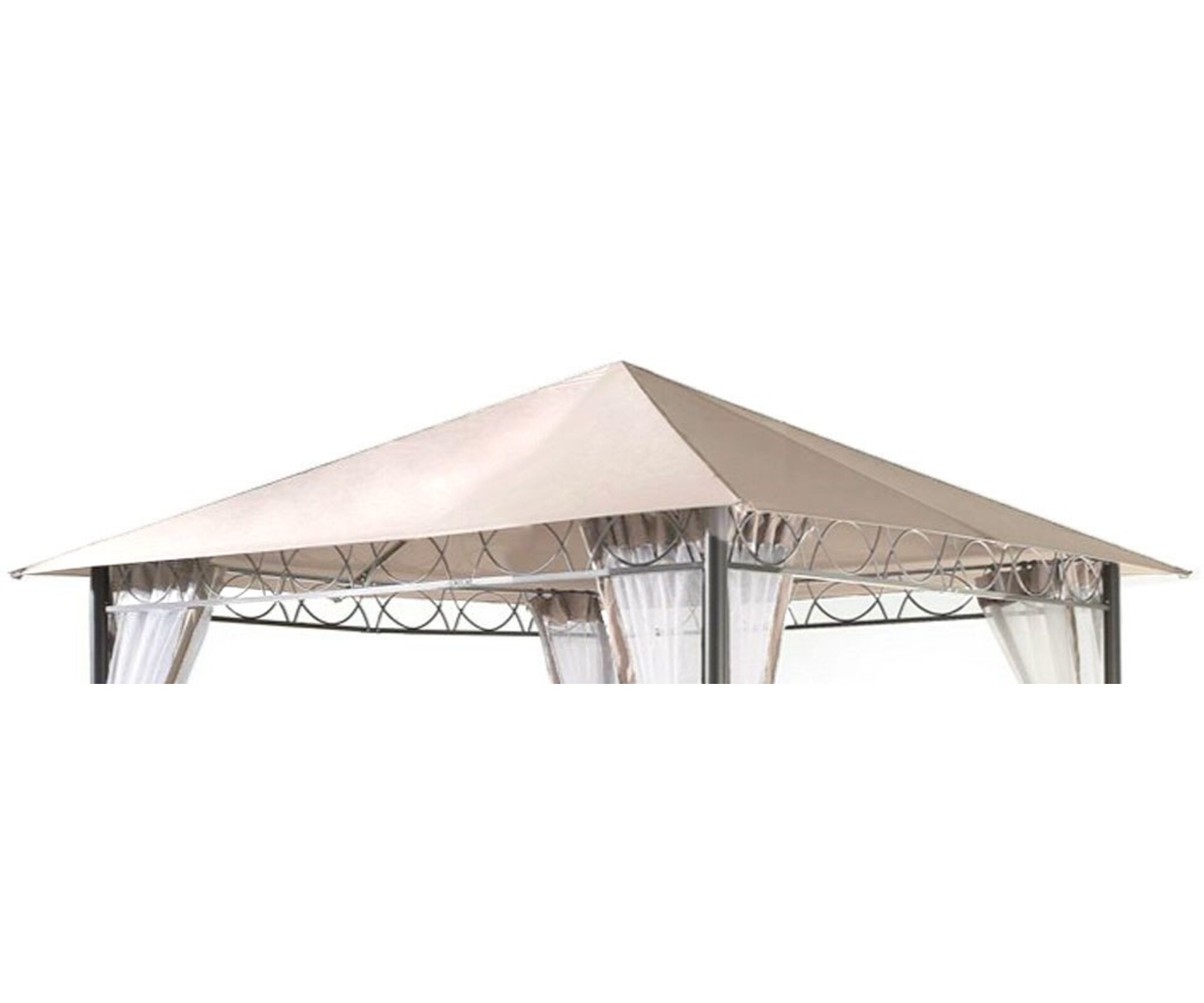 Grasekamp Ersatzdach 3x3m Stil Garten-Pavillon  Sand Ersatzplane Bezug - Bild 1