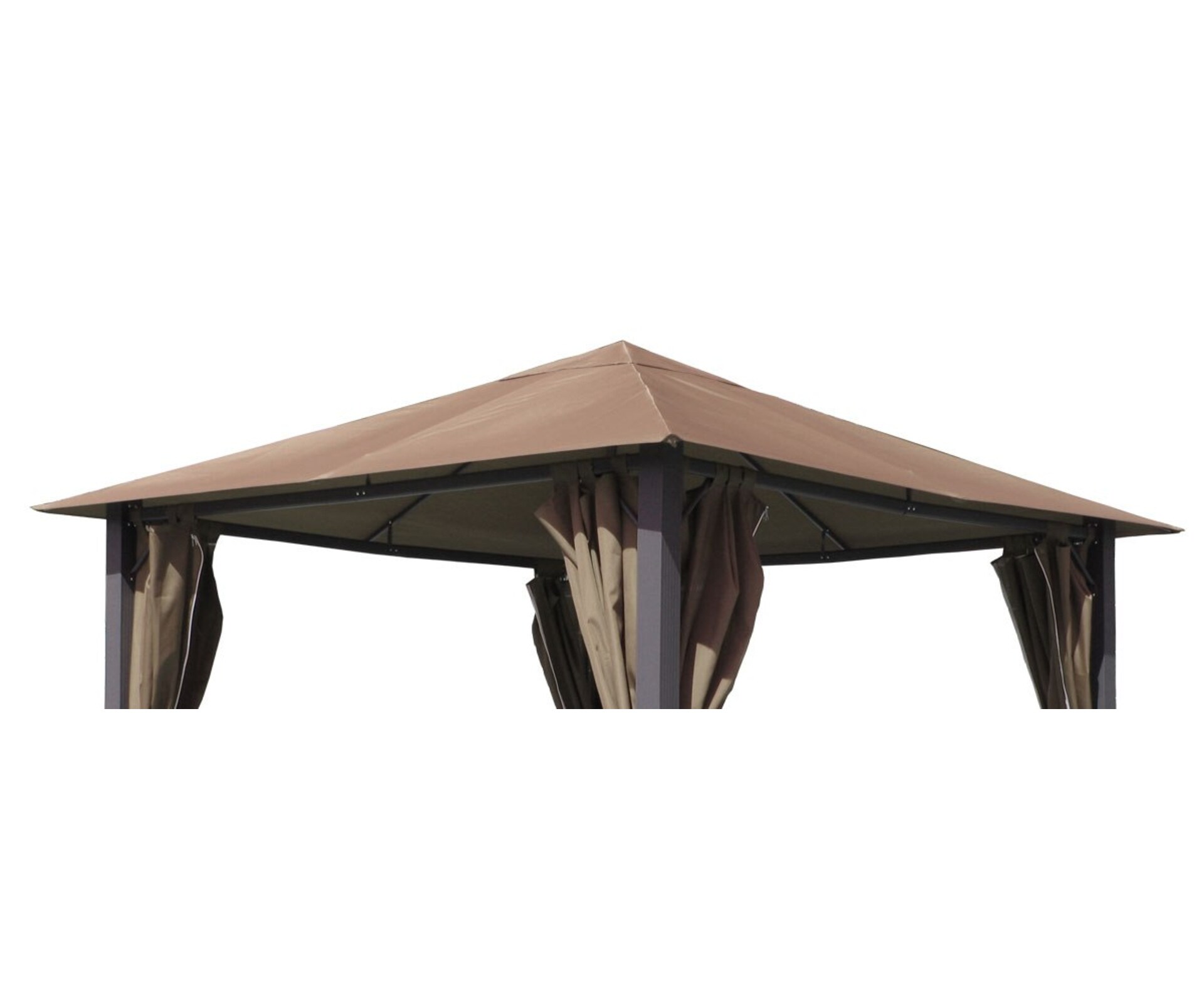 Grasekamp Ersatzdach zu Pavillon Paris 3x3m Taupe  Plane Bezug Gartenpavillon - Bild 1