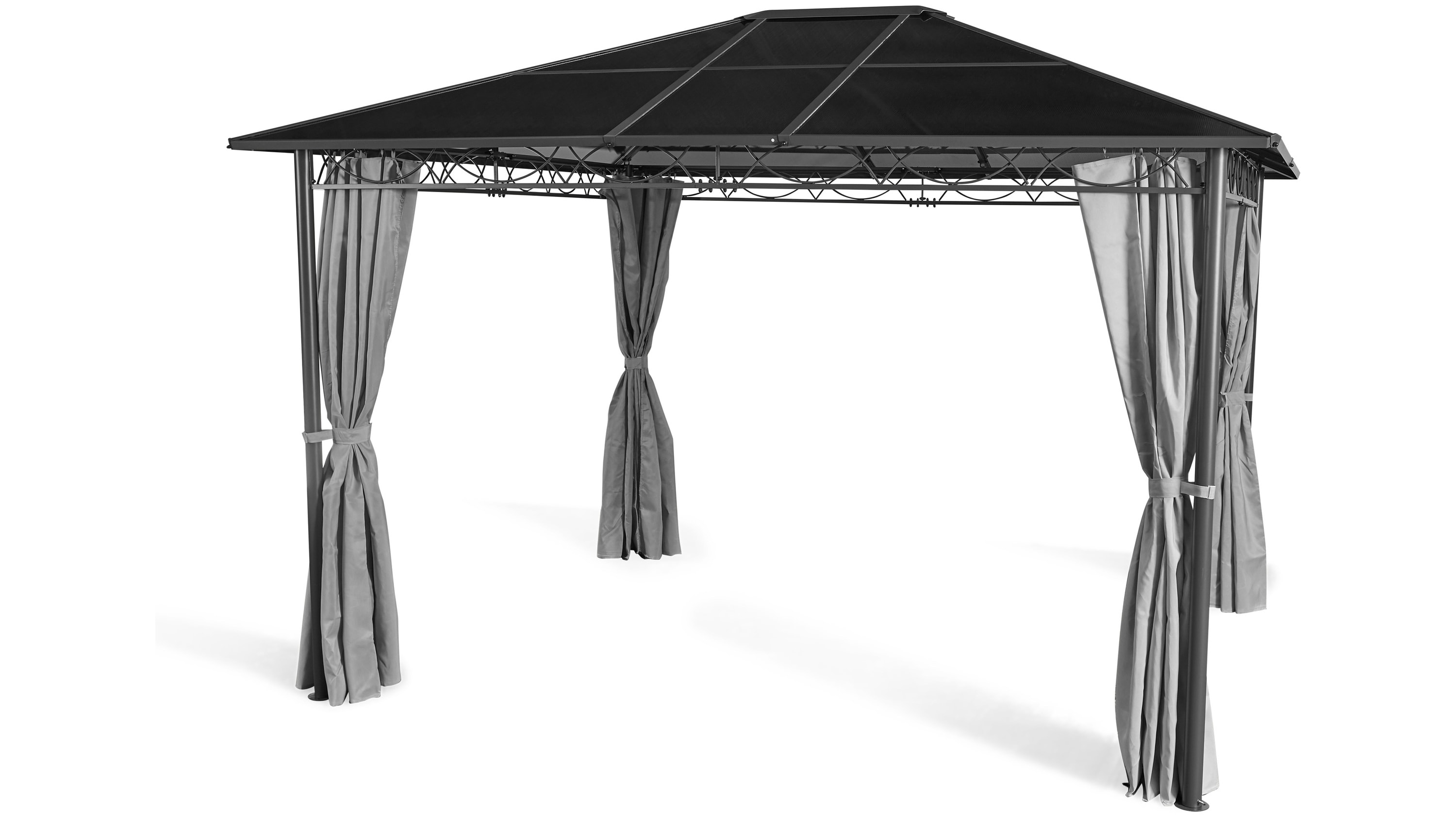 Grasekamp Hardtop Pavillon Meran 3x3,6m mit  Seitenteile Doppelstegplatten Hohlkammer  Polycarbonat - Bild 1