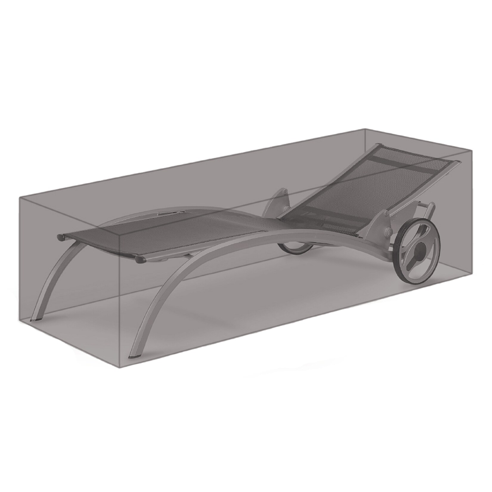 Grasekamp Black Premium Gartenliegenhülle  200x75x40cm / garden lounger cover /  atmungsaktiv / breathable | 04001827640048