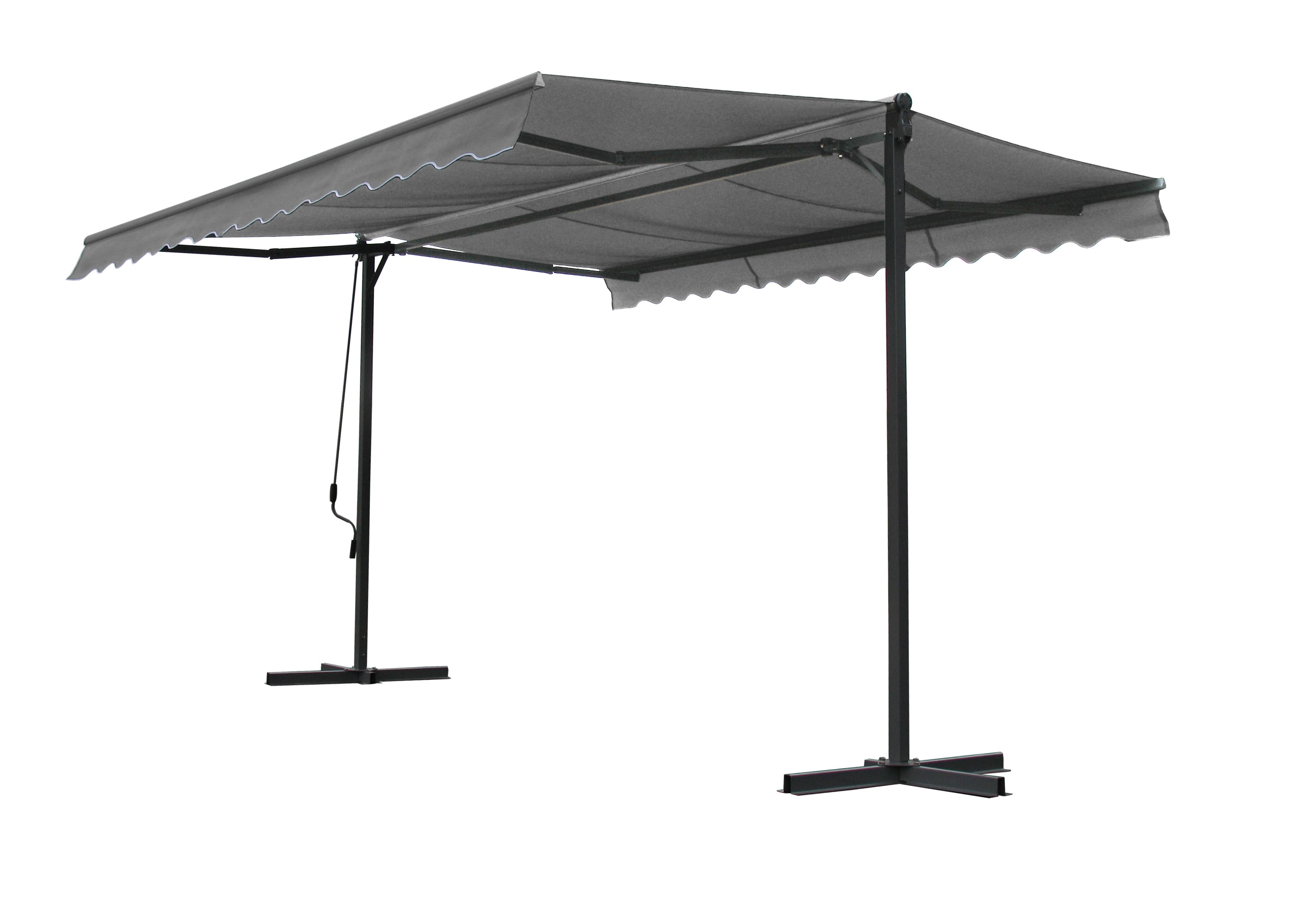 Grasekamp Standmarkise Gelenkarm Markise London  3x4m Platingrau - Bild 1