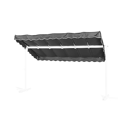 Grasekamp Ersatzdach Standmarkise Dubai Grau  Raffmarkise Ziehharmonika Mobile Markise - Bild 1