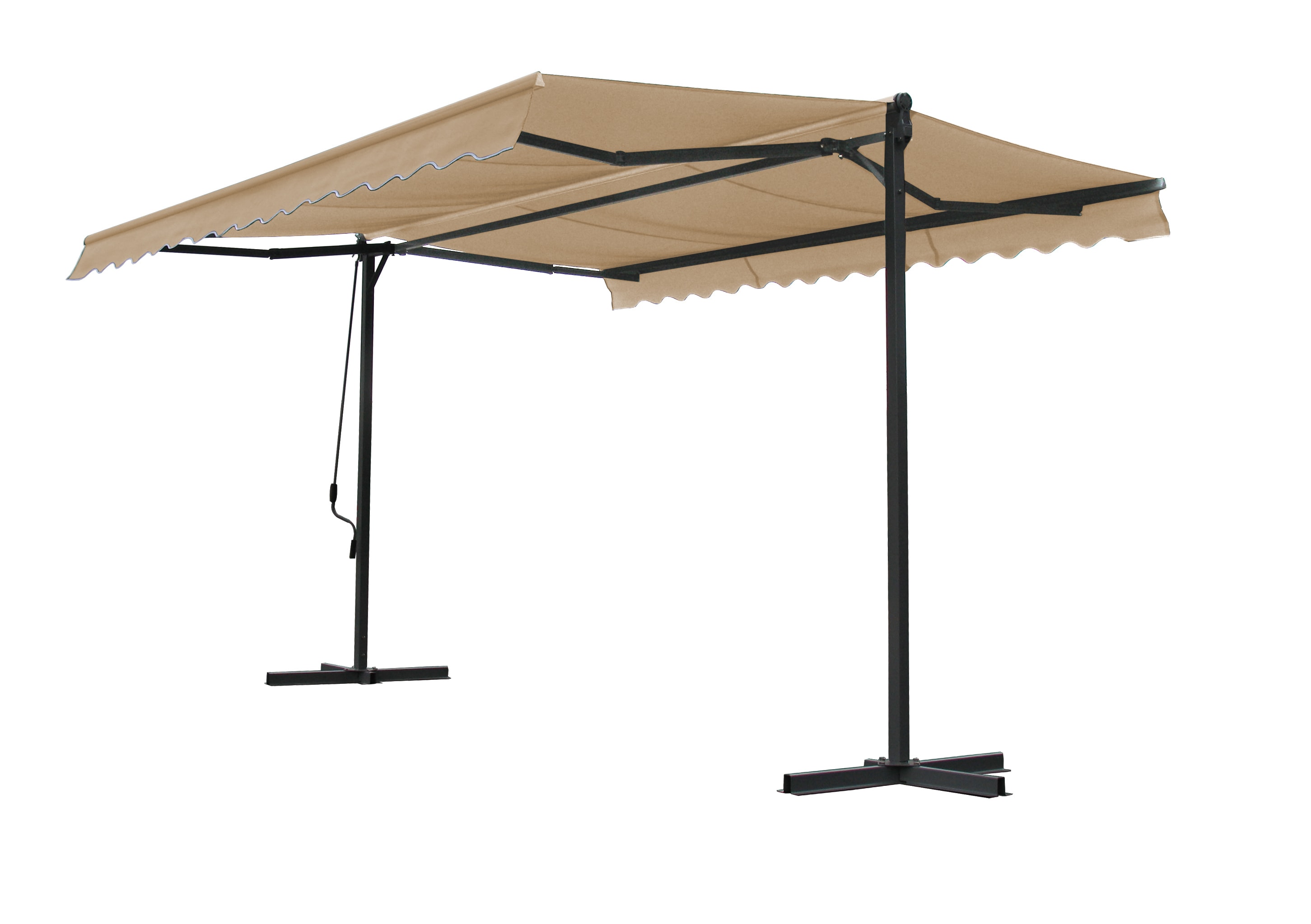 Grasekamp Standmarkise Gelenkarm Markise London  3x4m Sand - Bild 1