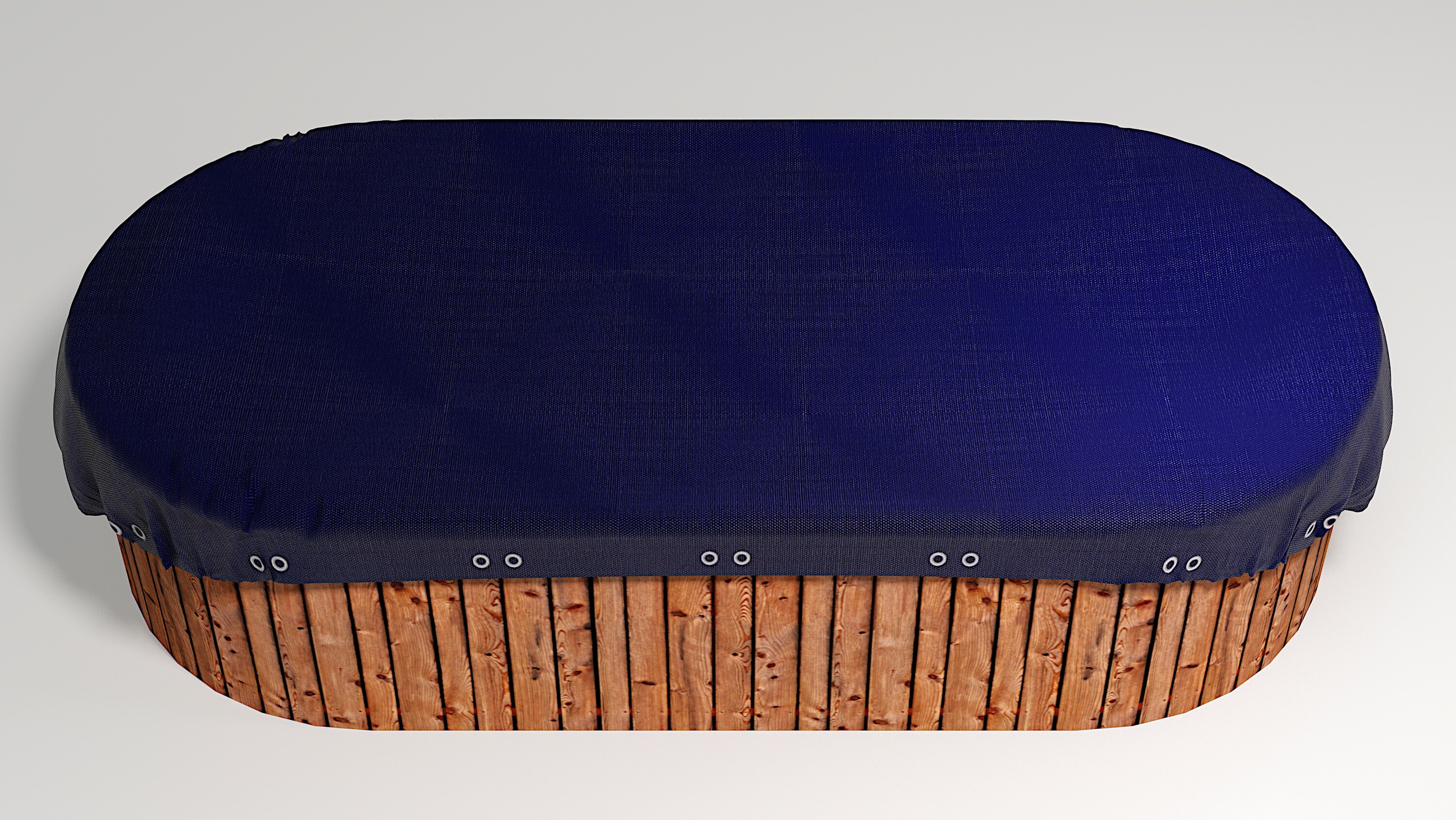 Grasekamp Abdeckplane f&uuml;r Pool oval 470x300cm  Royalblau Planenma&szlig; 540x380cm Sommer  Winter - Bild 1