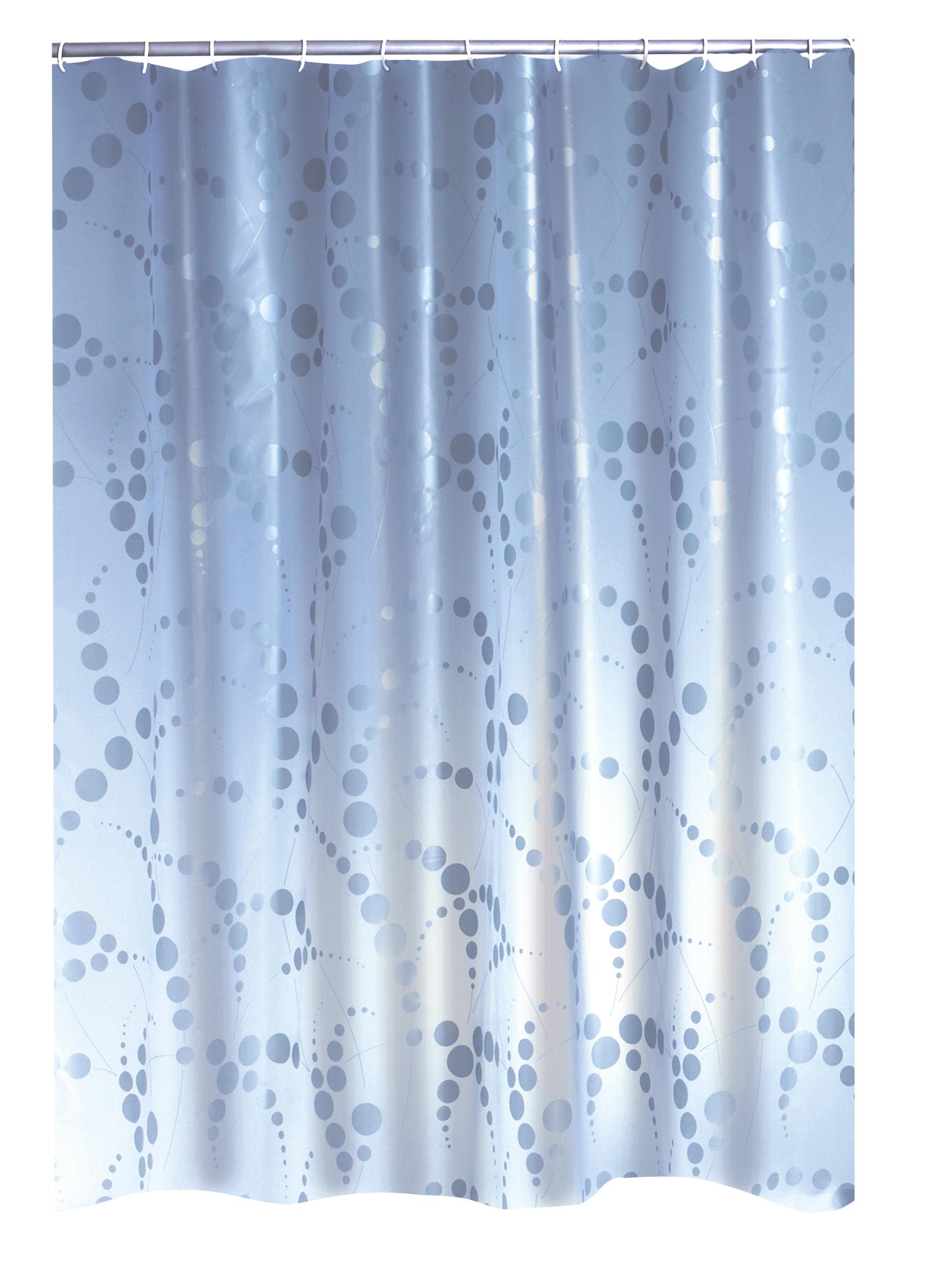 Duschvorhang Folie Dots Semitransparent-silber 180x200 cm - Bild 1