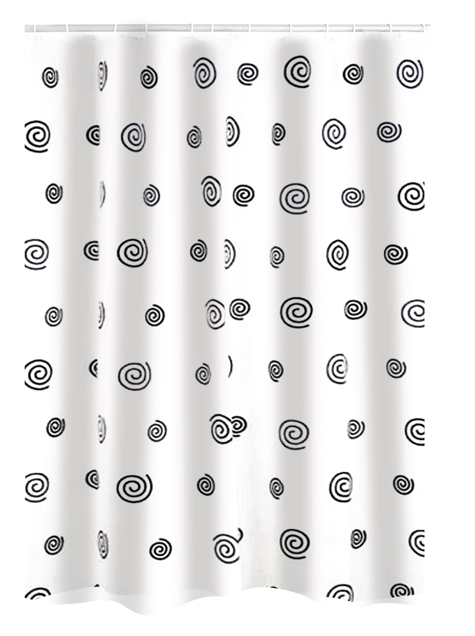 Duschvorhang Textil Snail schwarz 180x200 cm - Bild 1
