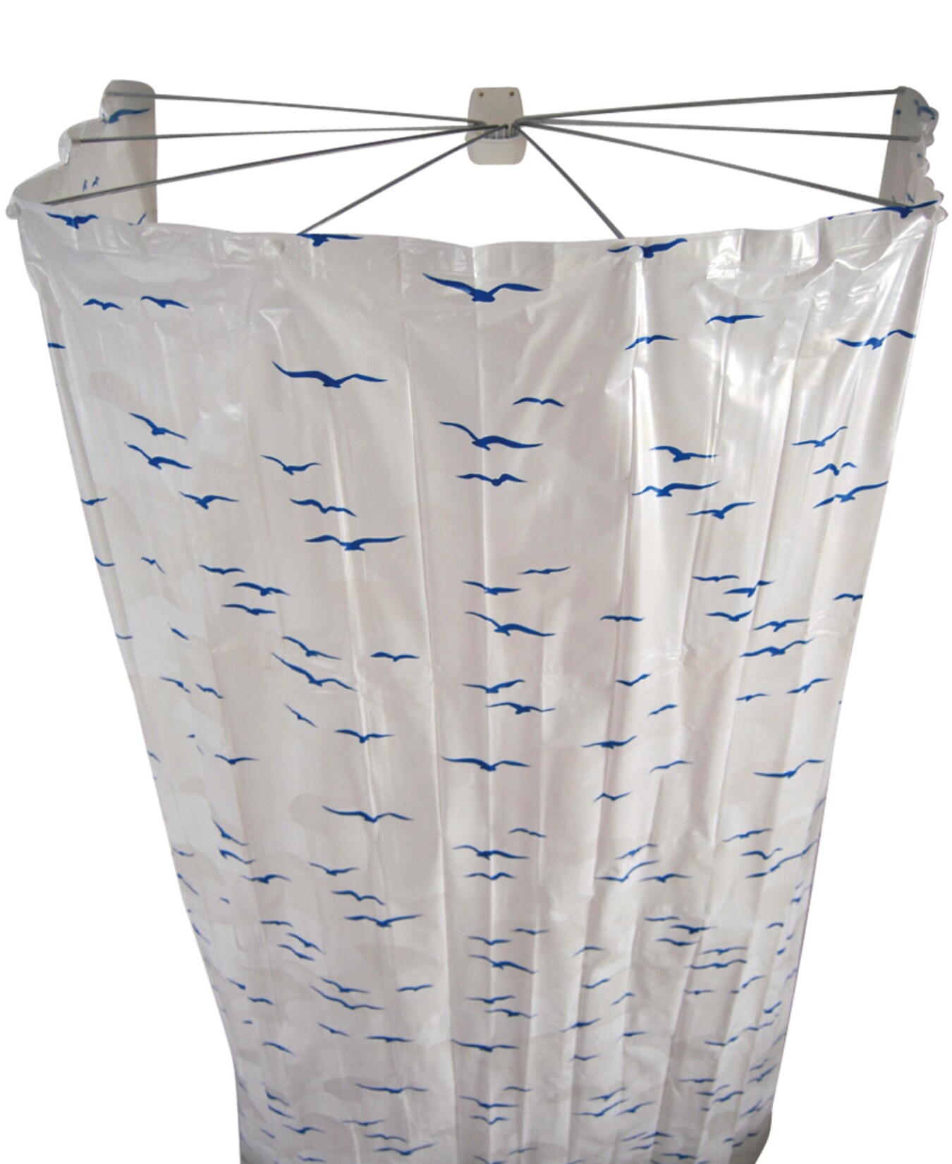 Duschfaltkabine Ombrella Sylt Weiß-blau