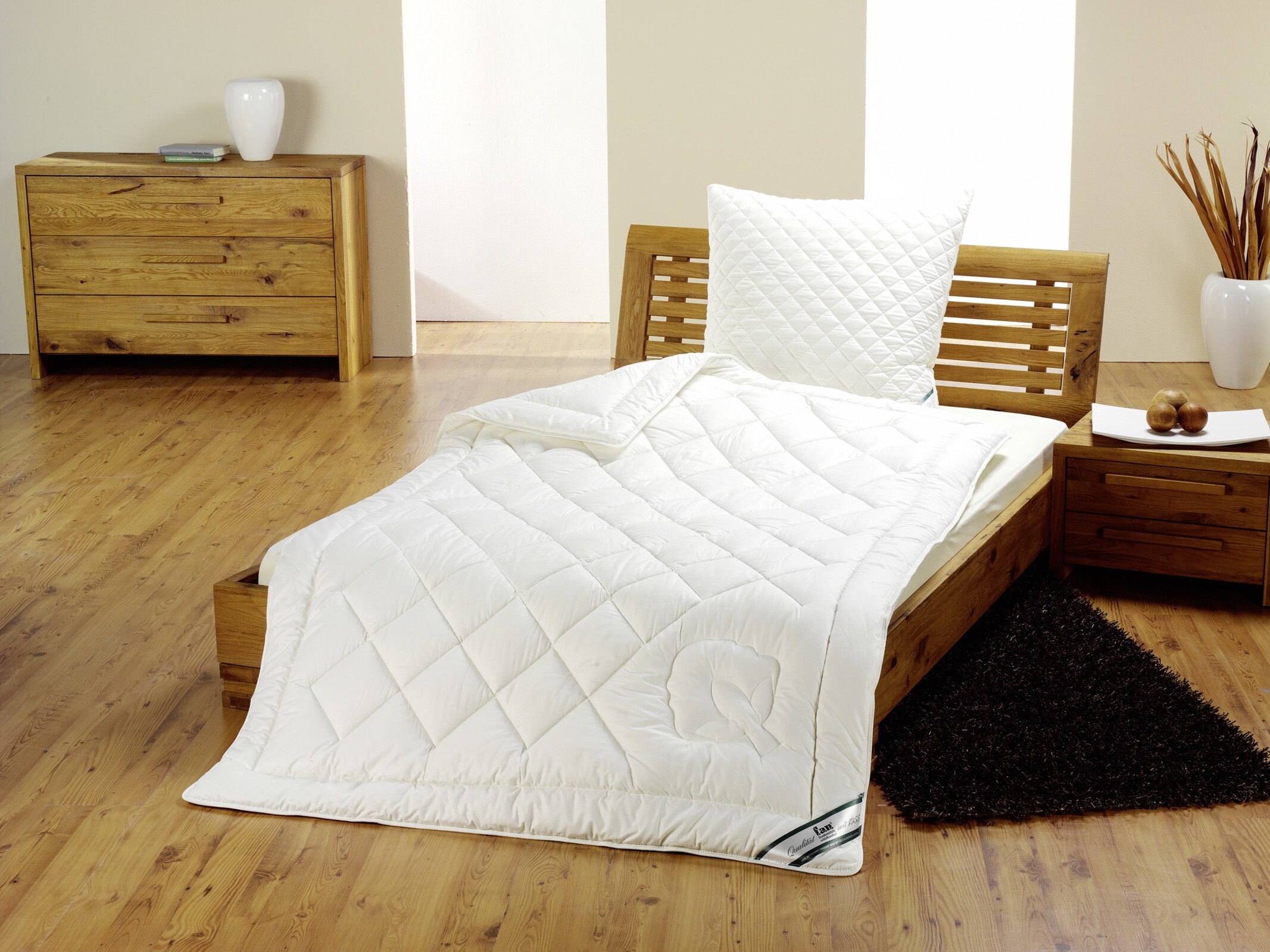 f.a.n. Frankenstolz Bettdecke Baumwolle kbA Steppbett 135x200 - Bild 1
