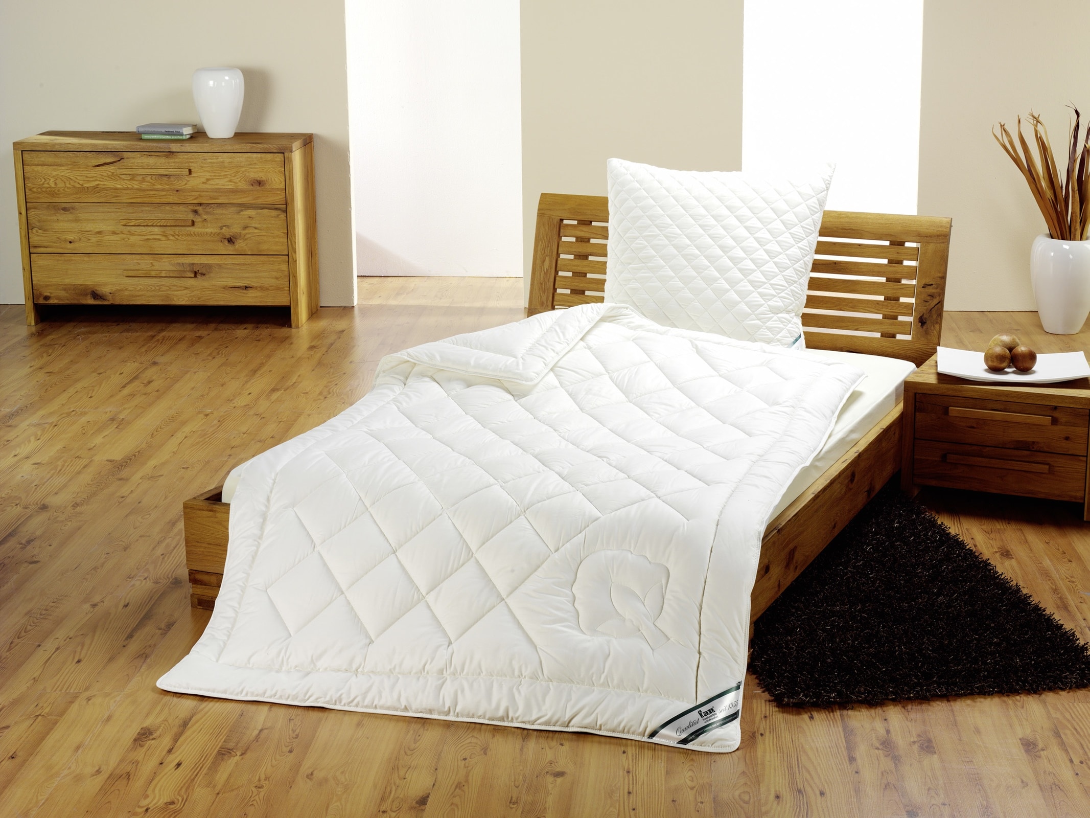 f.a.n. Frankenstolz Bettdecke Baumwolle kbA Steppbett 155x220 - Bild 1