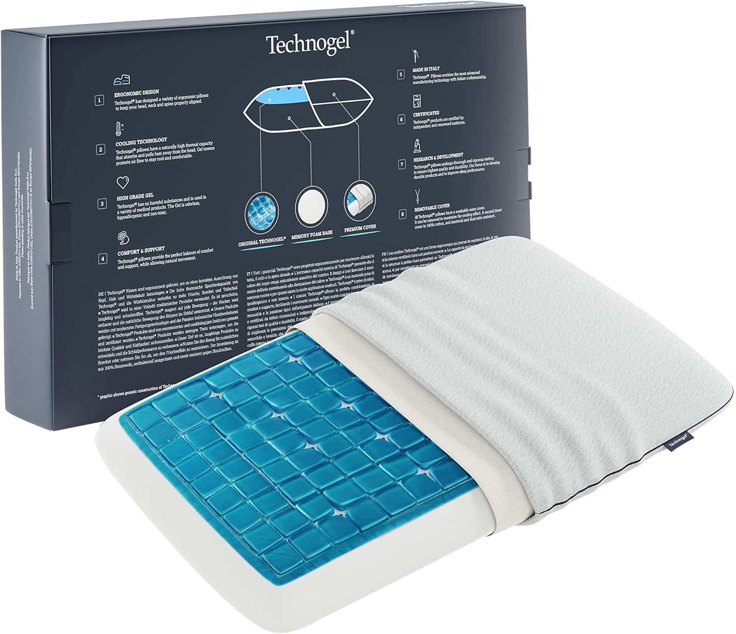 Technogel Technogel&reg; New Generation Deluxe Orthop&auml;disches Gel-Kissen &ndash; Premium Nackenst&uuml;tze - Bild 1