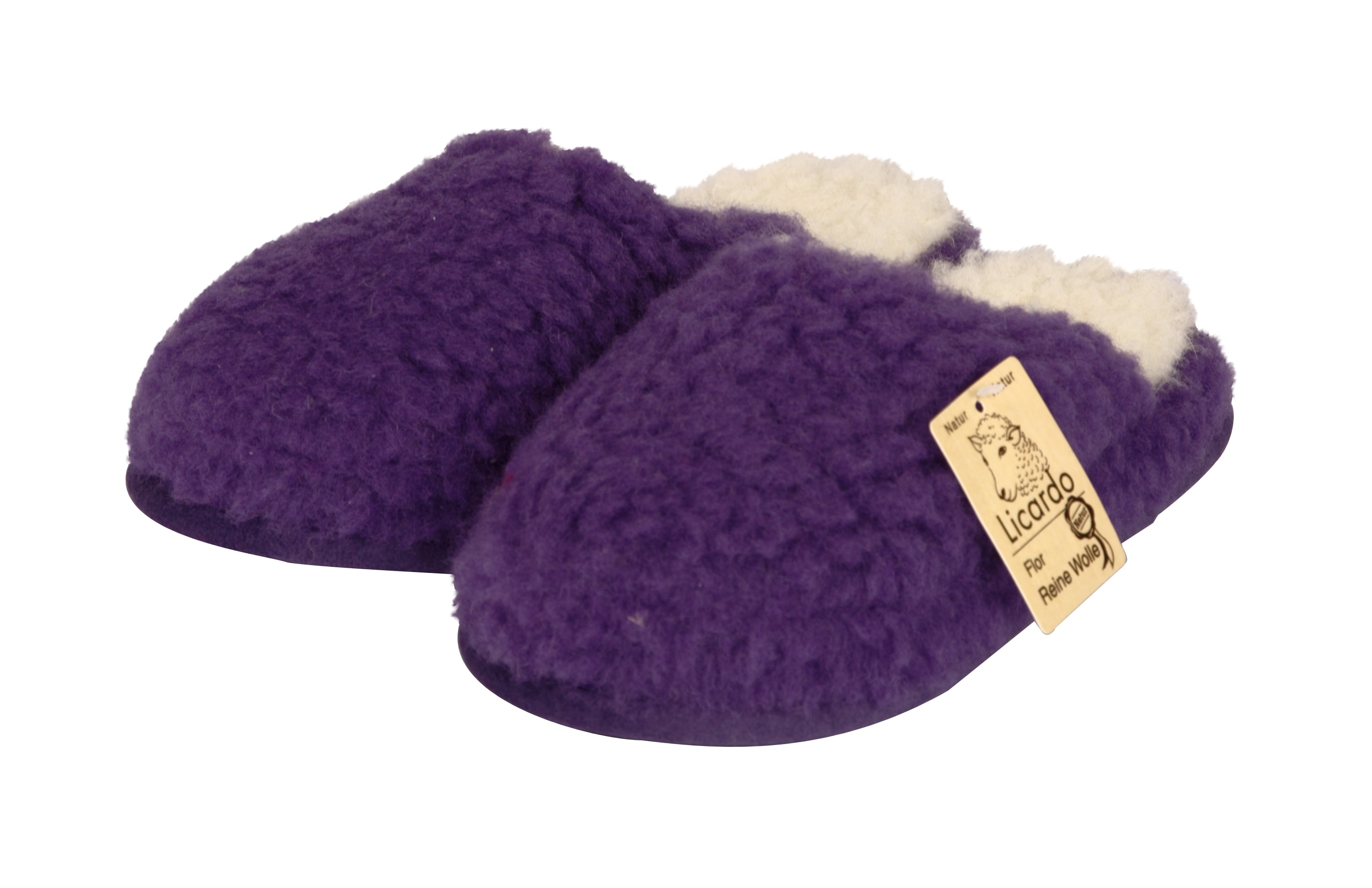 Linke Licardo Wellness-Pantoffel Wolle lila 36/37 - Bild 1